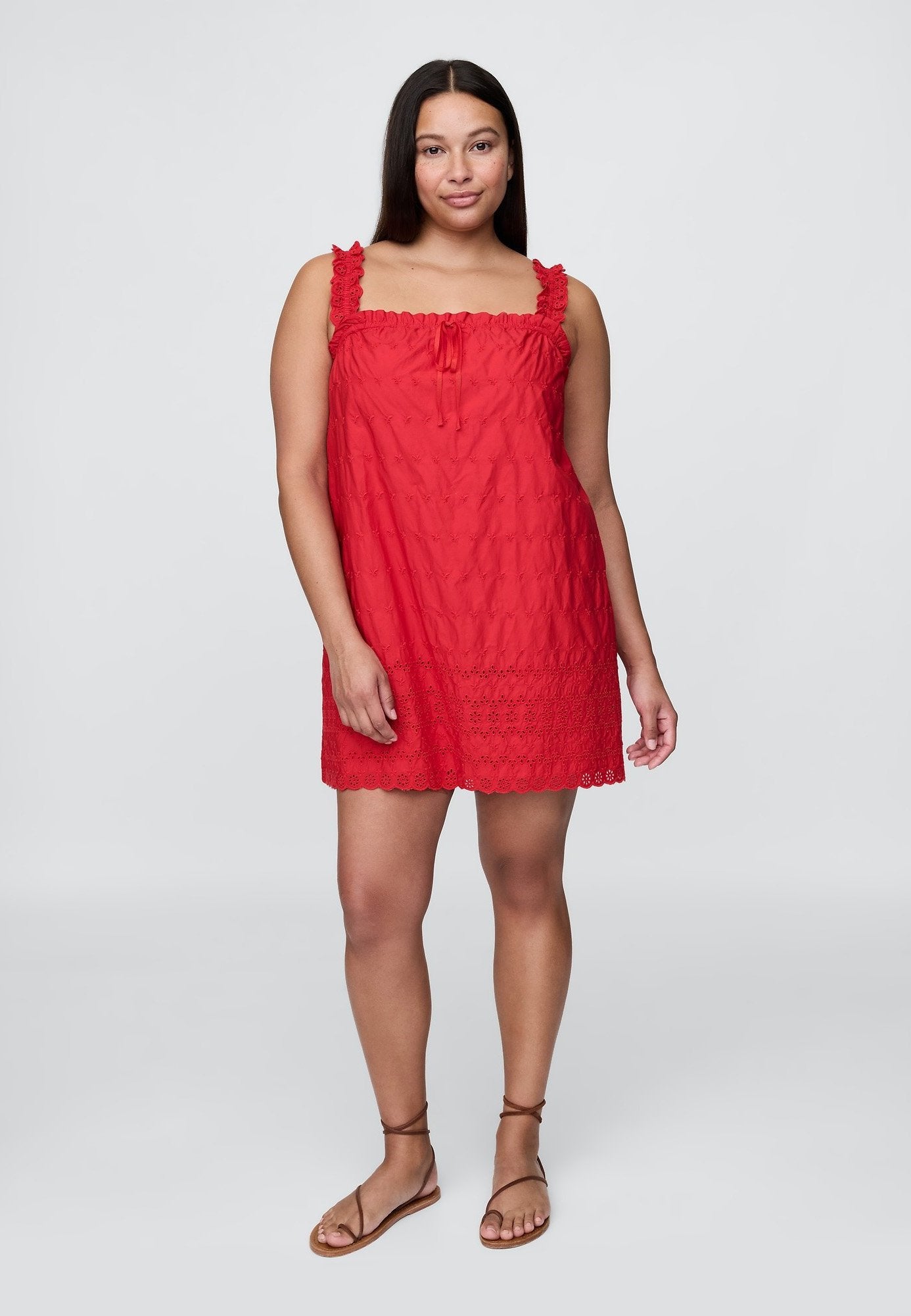 EYELET - Day dress - red light