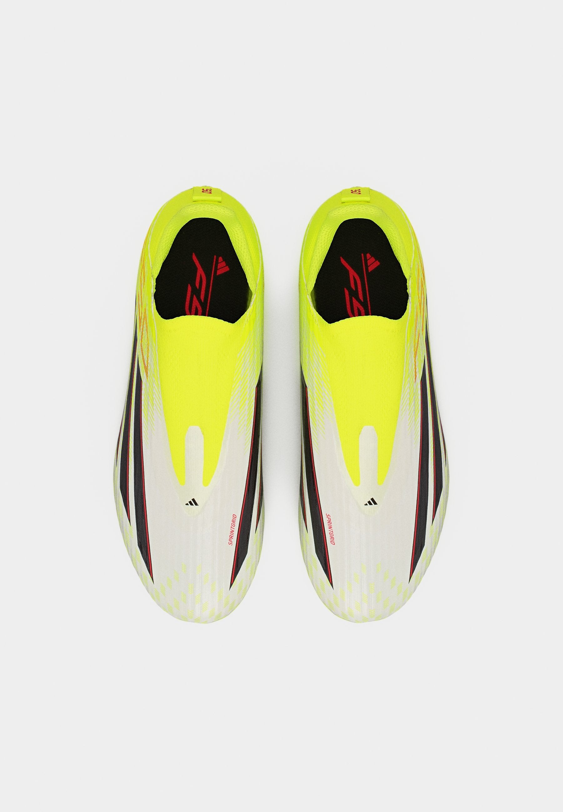 F50 LEAGUE LACELESS FIRM GROUND / MULTI GROUND KIDS UNISEX - Football boots artificial grass - team solar yellow 2/core black/lucid red