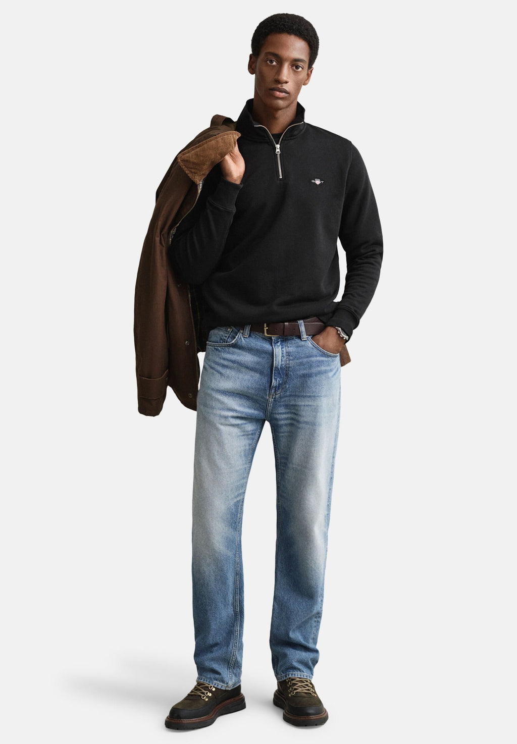 REG SHIELD HALF ZIP  - Sweatshirt - black