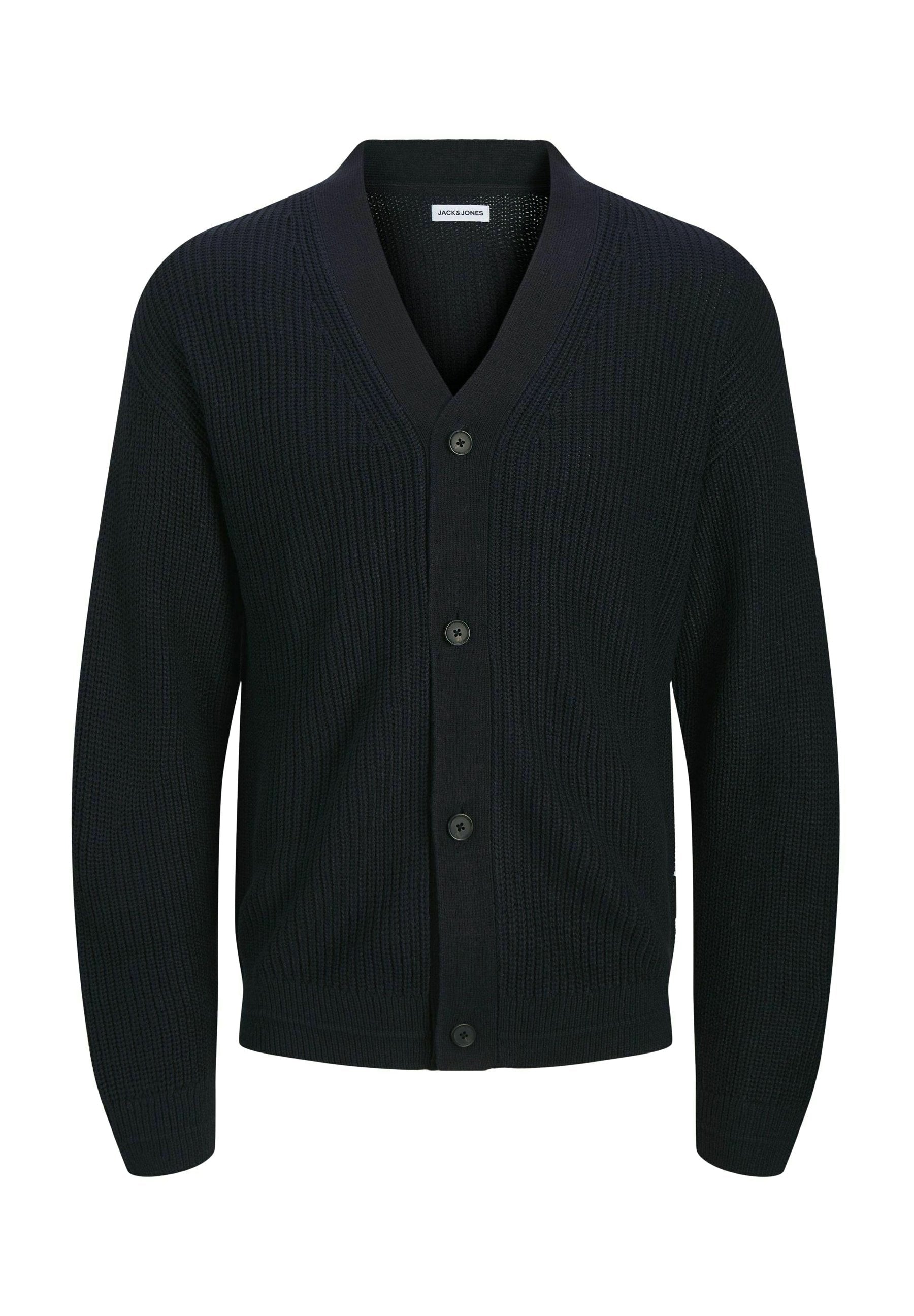 Knitted Plain Knitted - Cardigan - sky captain
