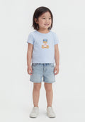 GRAPHIC TEE - Print T-shirt - serene blue