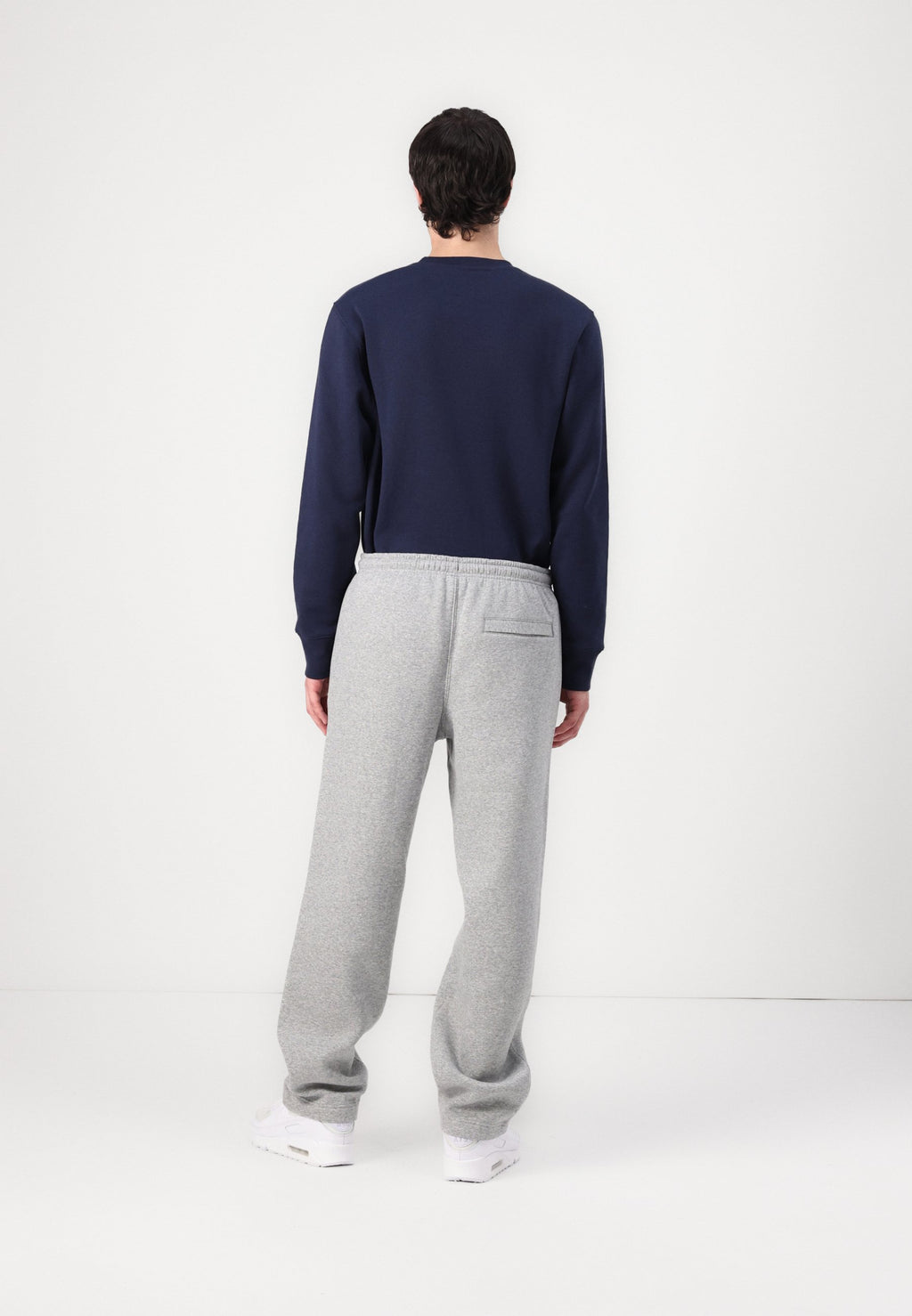 CLUB - Bas de jogging - gris chiné foncé gris fumée clair blanc