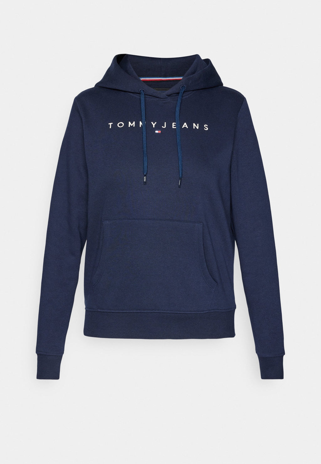 MOLLETON À CAPUCHE CORDON DE SERRAGE LOGO LINEAR - Sweat à capuche - bleu marine foncé