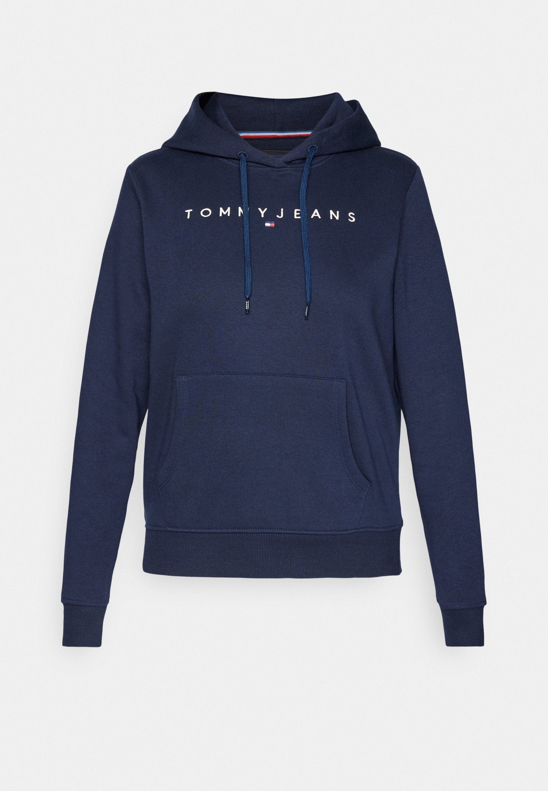 MOLLETON À CAPUCHE CORDON DE SERRAGE LOGO LINEAR - Sweat à capuche - bleu marine foncé