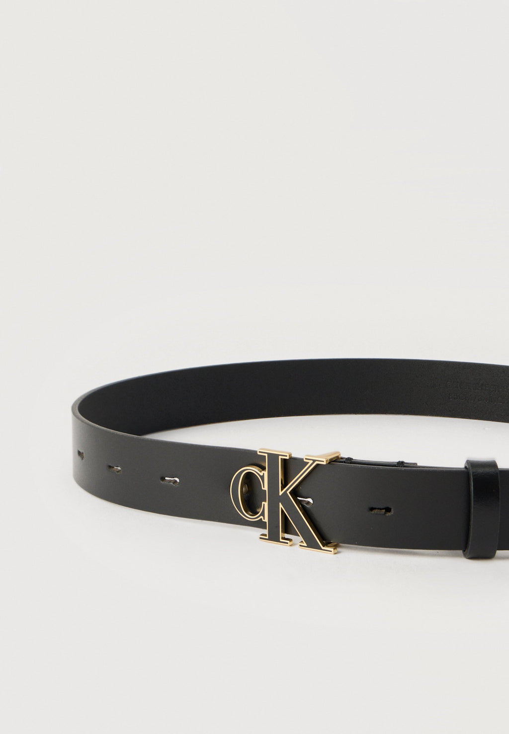 BOUCLE RONDE - Ceinture - noir/doré clair antique