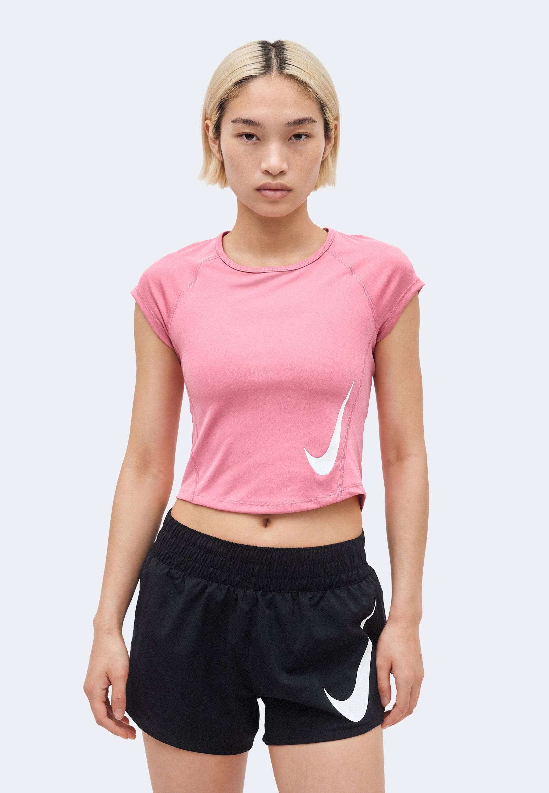 TEMPO RUN - Sports T-shirt - peony/photon dust/pink foam
