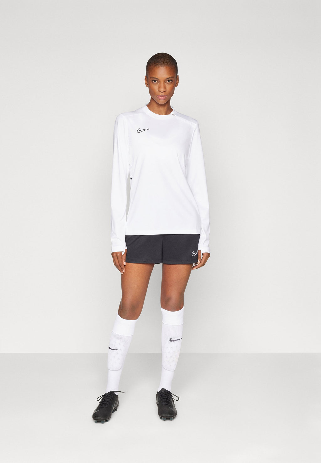 CREW TOP - Long sleeved top - white/black