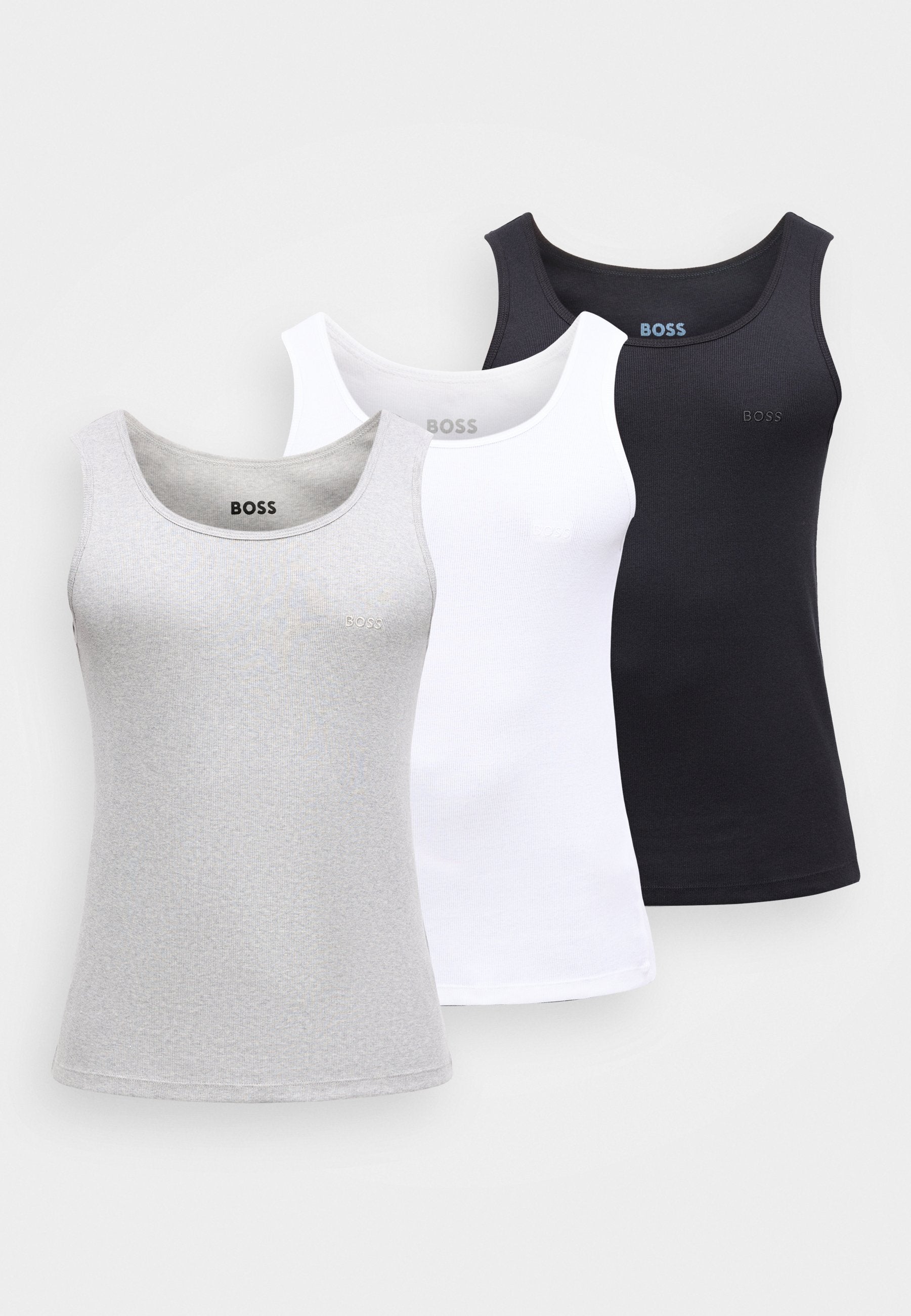 3 PACK - Undershirt - black/grey/white