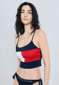 HAUT DE TANKINI COLOUR BLOCK SIGNATURE - Haut de bikini - bleu marine nuit profonde