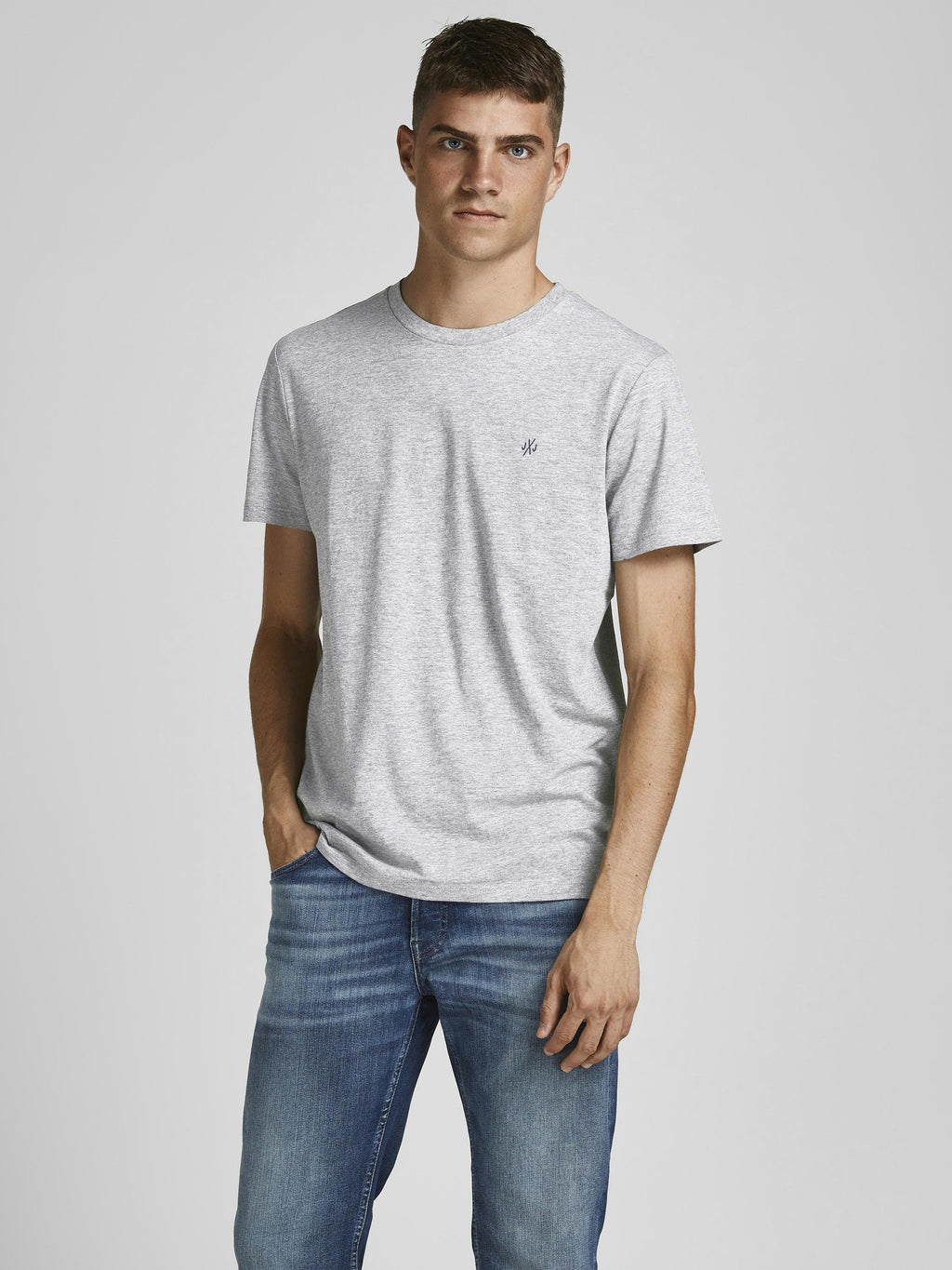 JORJXJ TEE CREW NECK 5 PACK - Basic T-shirt - white