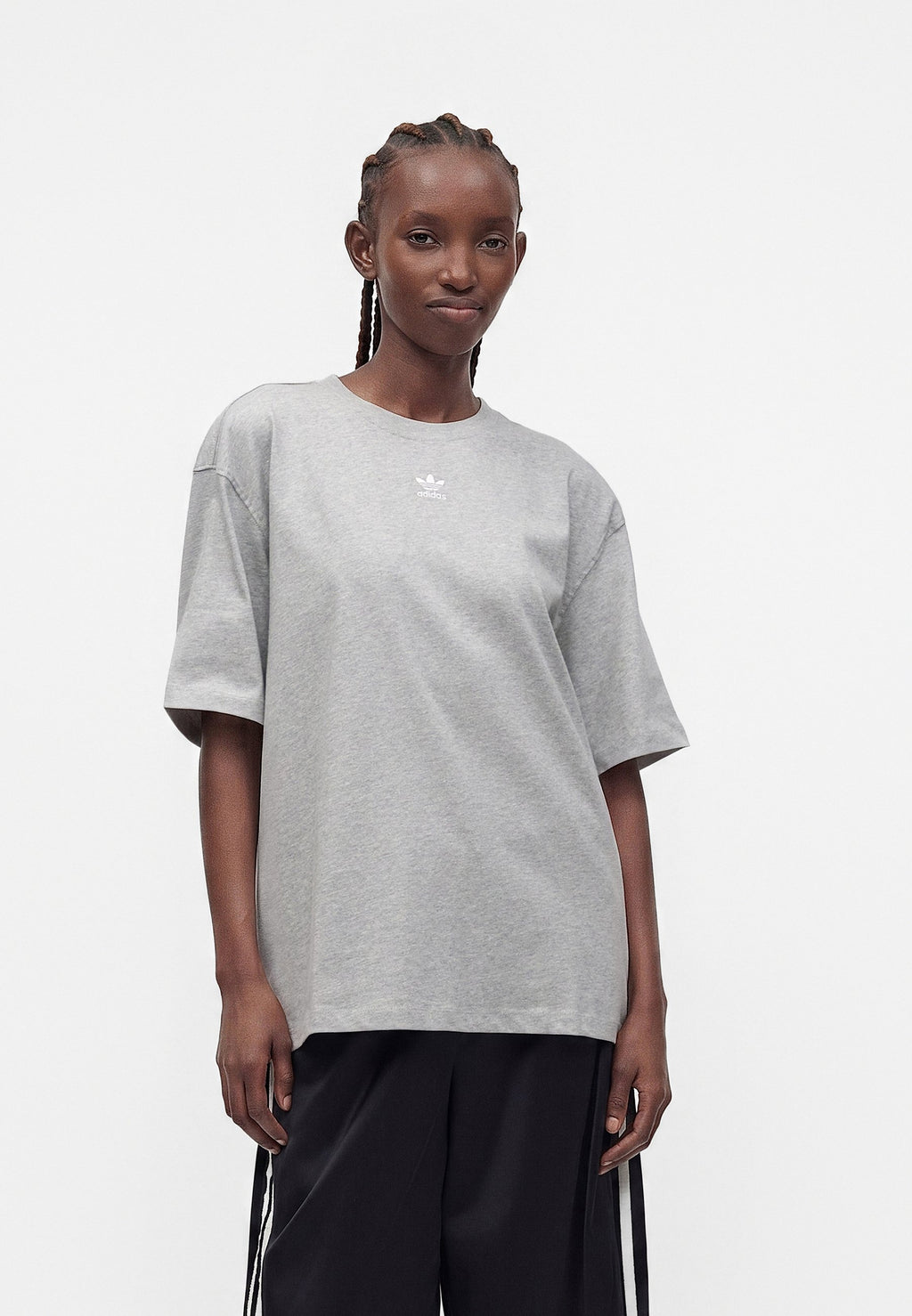 TEE - Basic T-shirt - medium grey heather