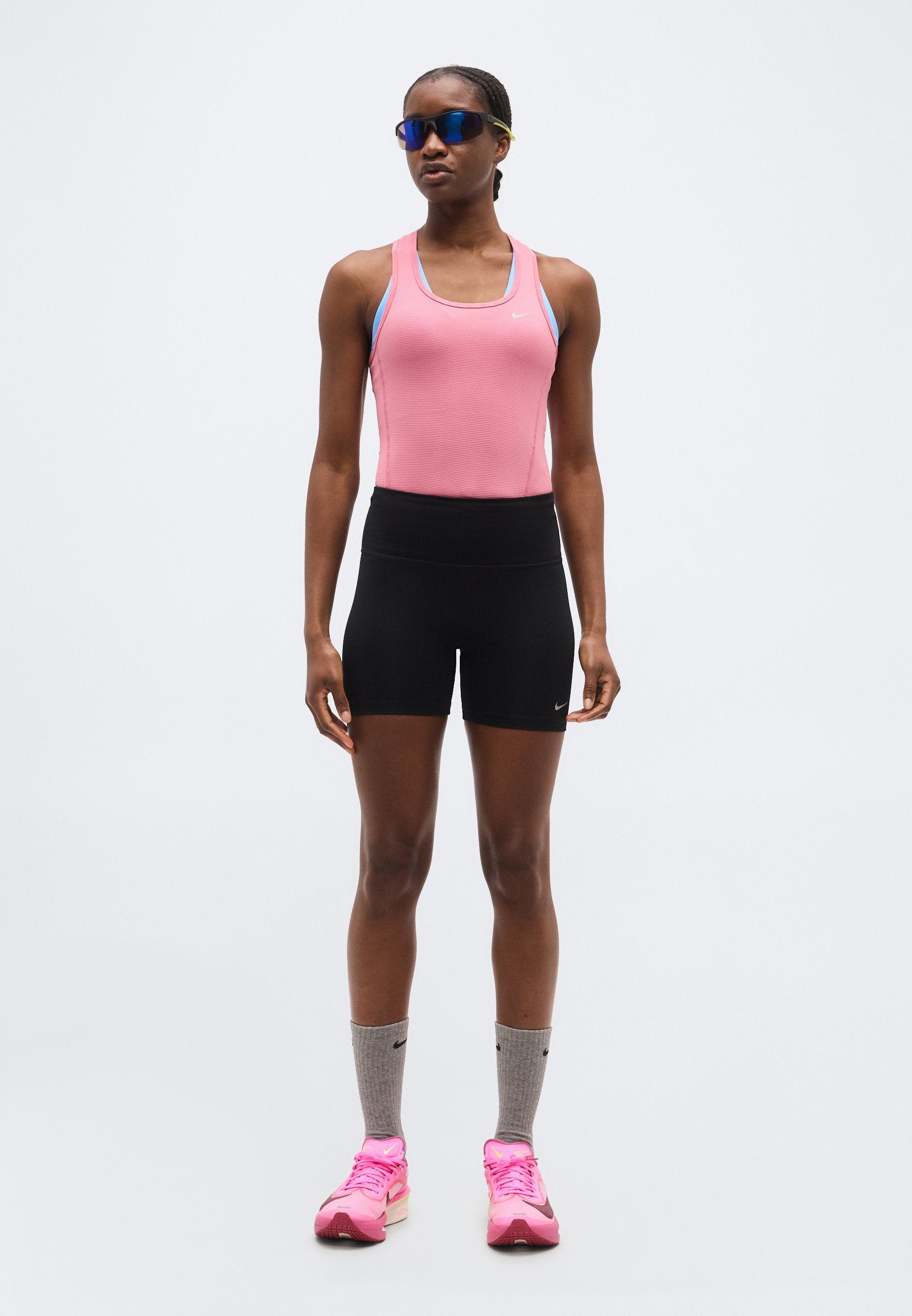 TEMPO - Short running tights - black
