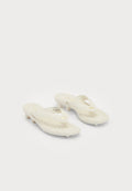 CAT CLEAT L - Claquettes de piscine - blanc alpin/couleur or