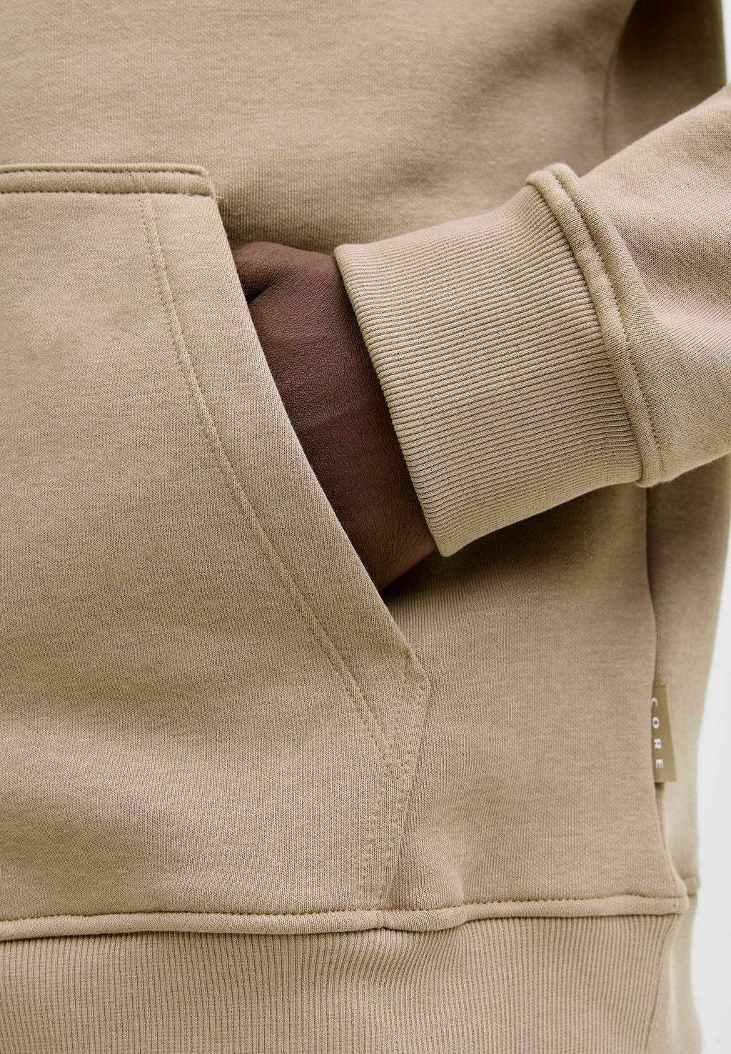 JCOFUSION BRANDING - Hoodie - desert taupe