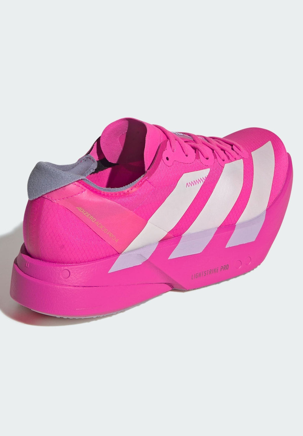 ADIZERO ADIOS PRO 4 - Road running shoes - shock pink metalic aurora plum