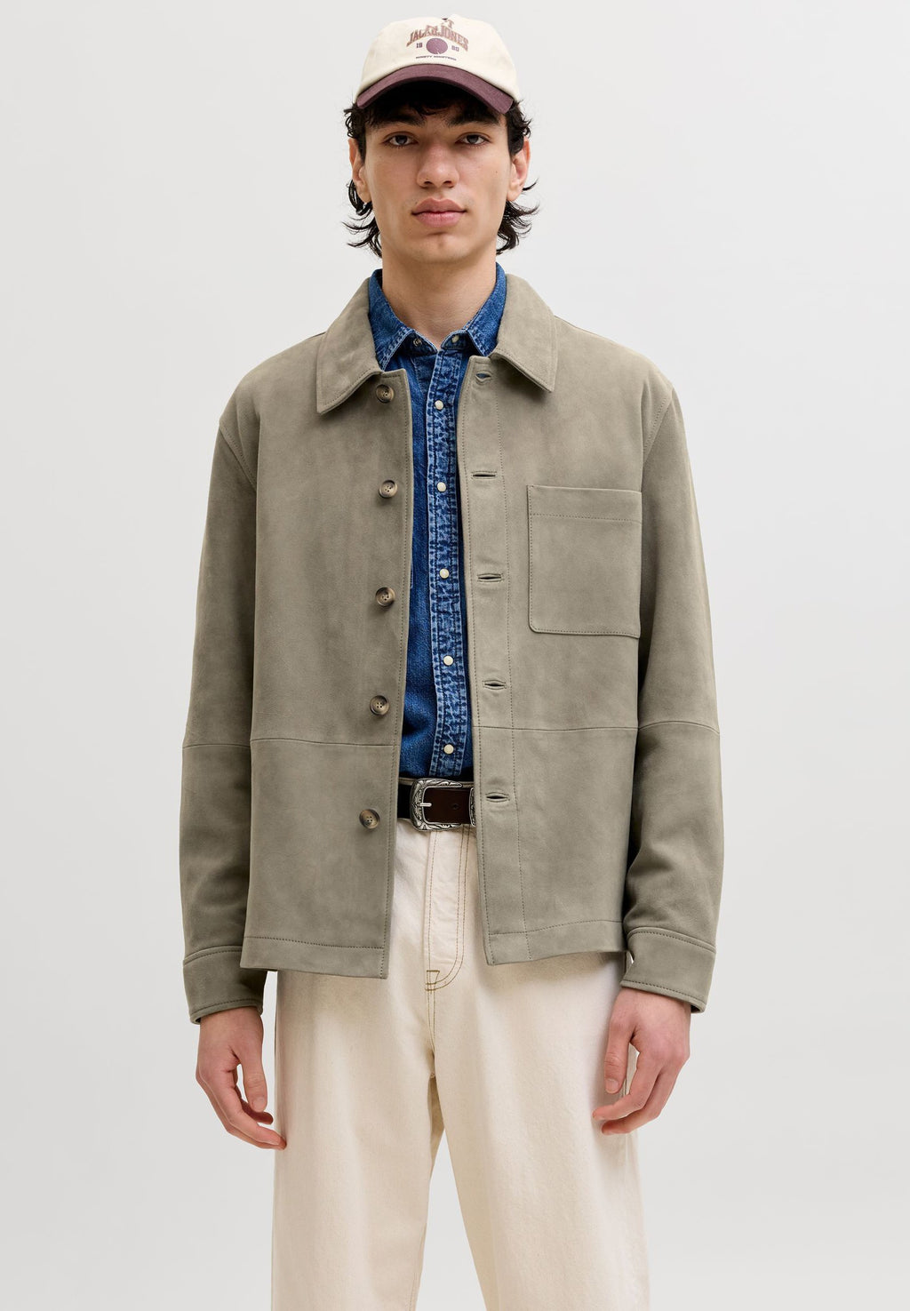 Suede Suede - Leather jacket - smokey olive