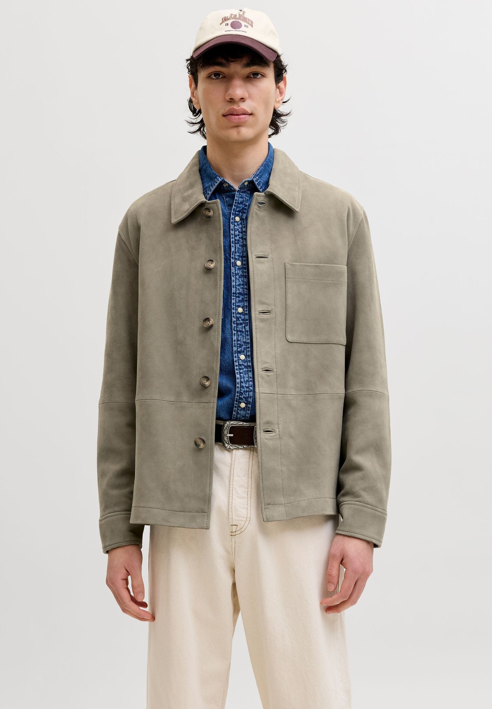 Suede Suede - Leather jacket - smokey olive