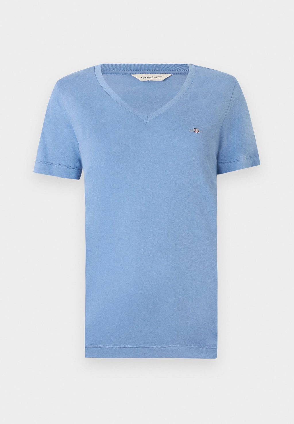 SHIELD V NECK - Basic T-shirt - greyish blue