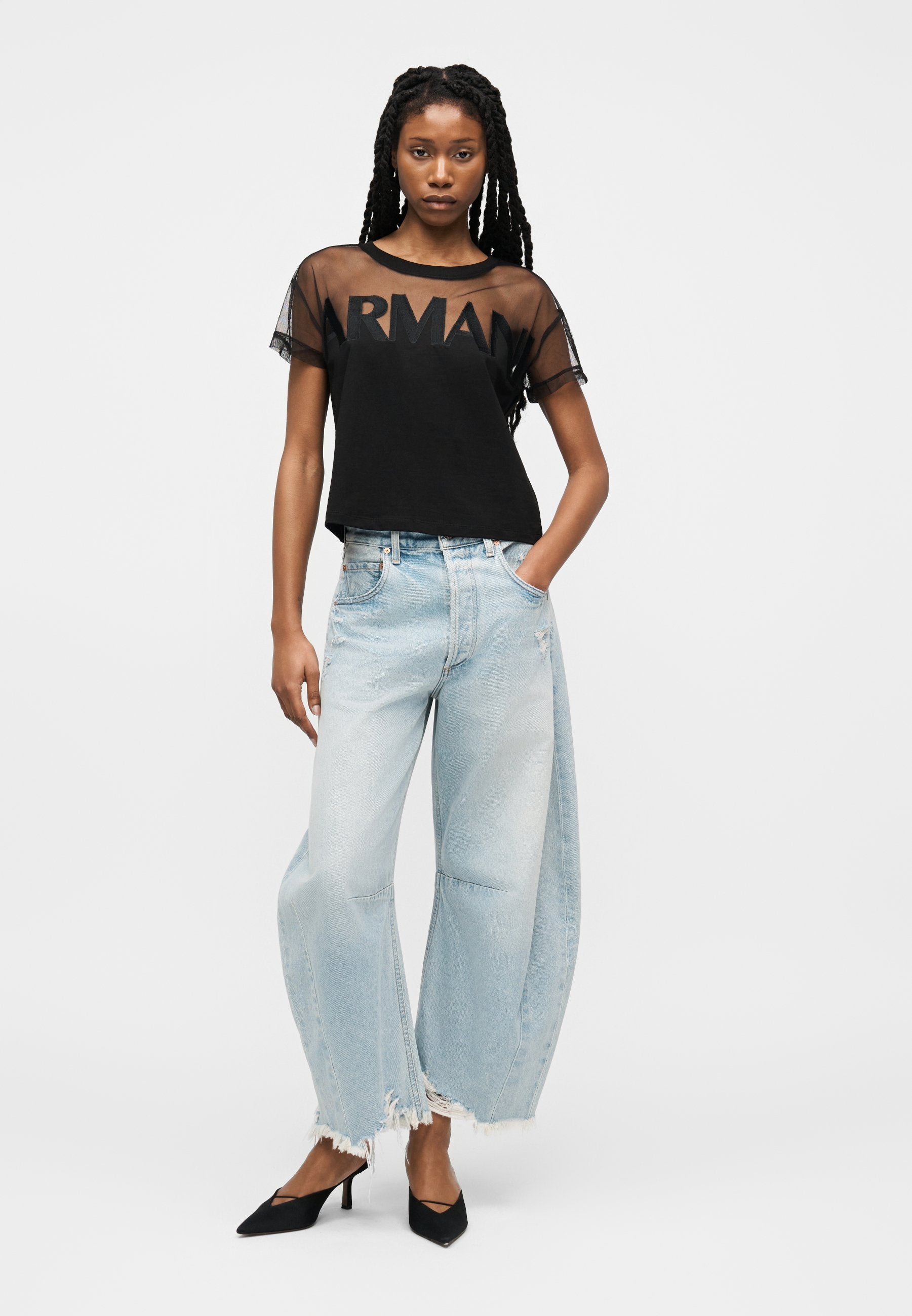 Print T-shirt - black