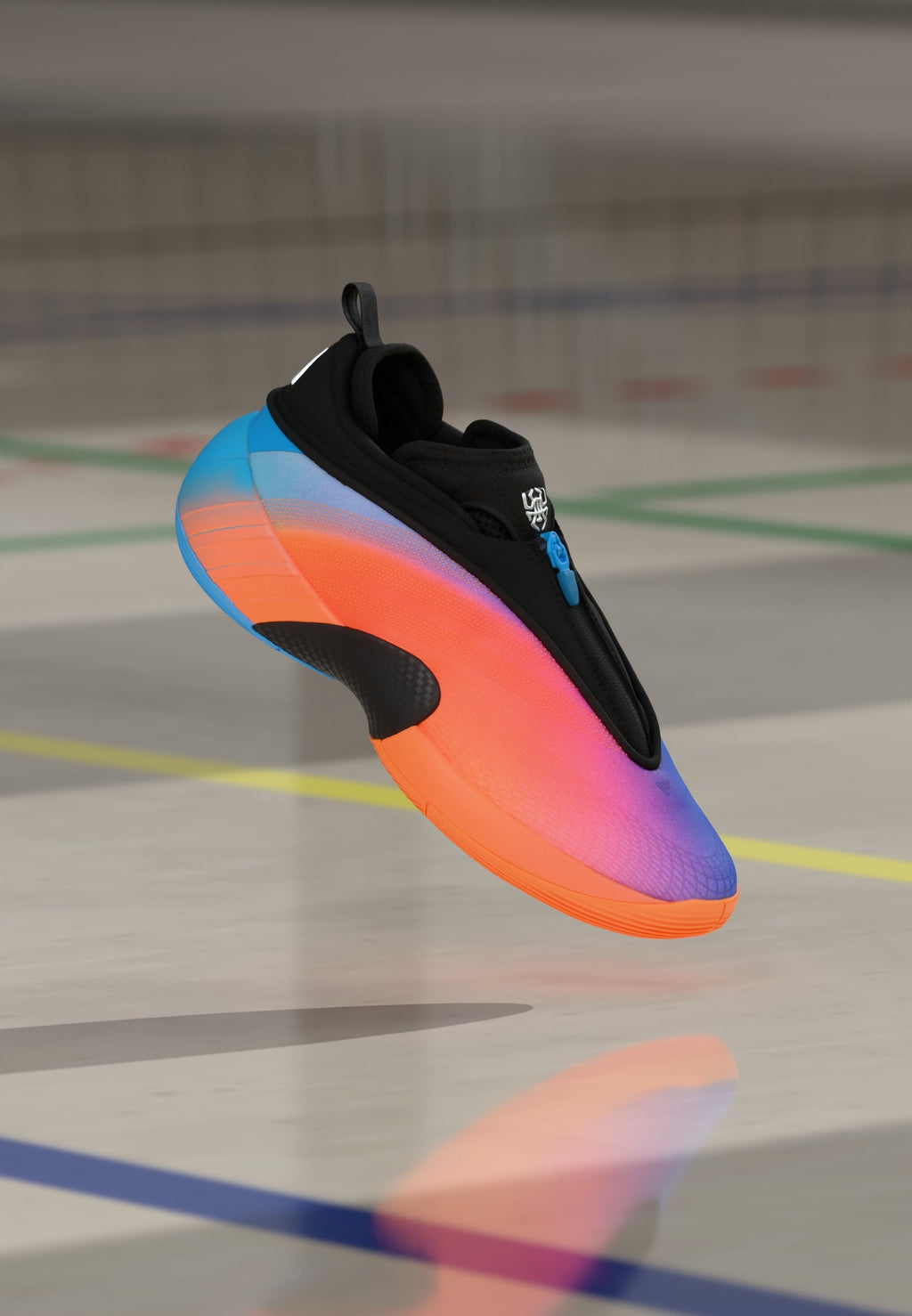 D.O.N. ISSUE 7 ALL-STAR WEEKEND UNISEX - Basketball shoes - core black/lucid orange/silver-coloured metallic