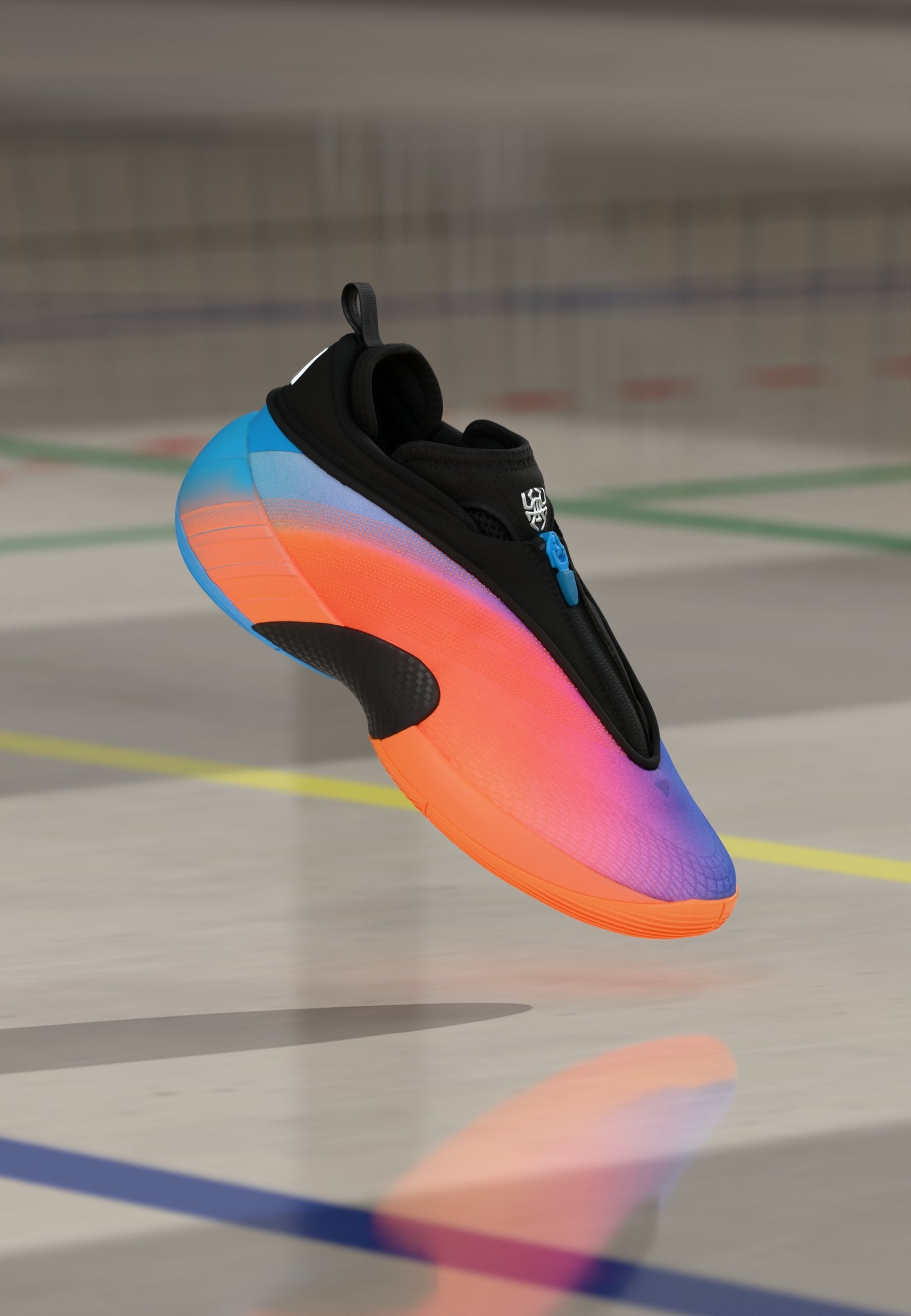 D.O.N. ISSUE 7 ALL-STAR WEEKEND UNISEX - Basketball shoes - core black/lucid orange/silver-coloured metallic