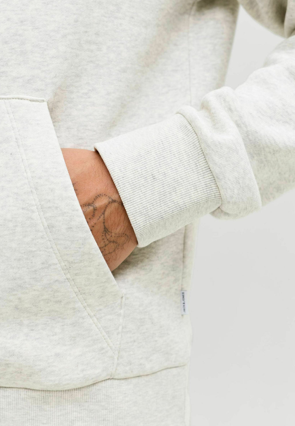 Logo - Hoodie - white melange
