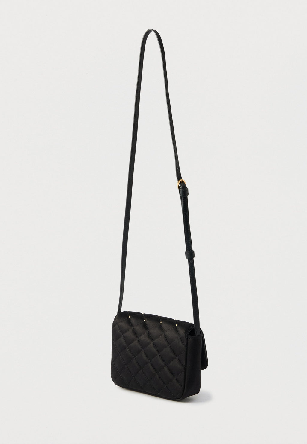 BORSA TRACOLLA RASO TRAPUNTATO BORCHIE UNISEX - Cross body bag - black/gold-coloured