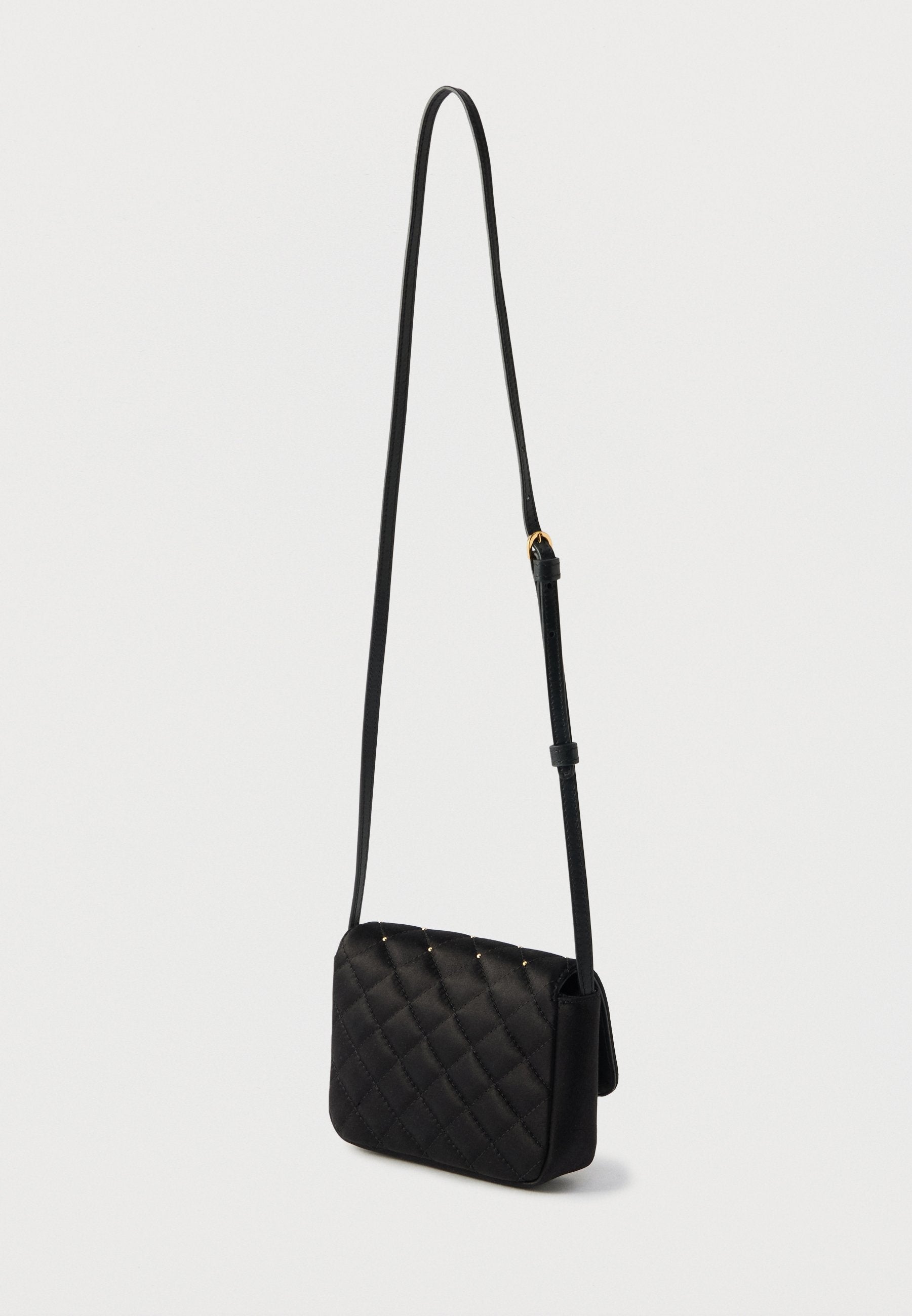 BORSA TRACOLLA RASO TRAPUNTATO BORCHIE UNISEX - Cross body bag - black/gold-coloured