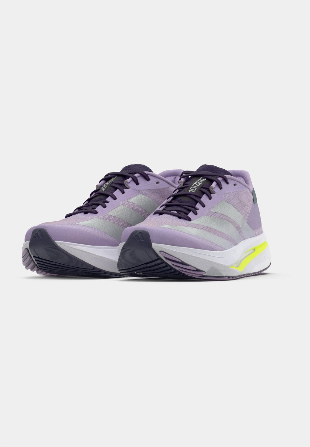 ADIZERO SL2 - Road running shoes - powder plum/silver-coloured metallic/solar yellow