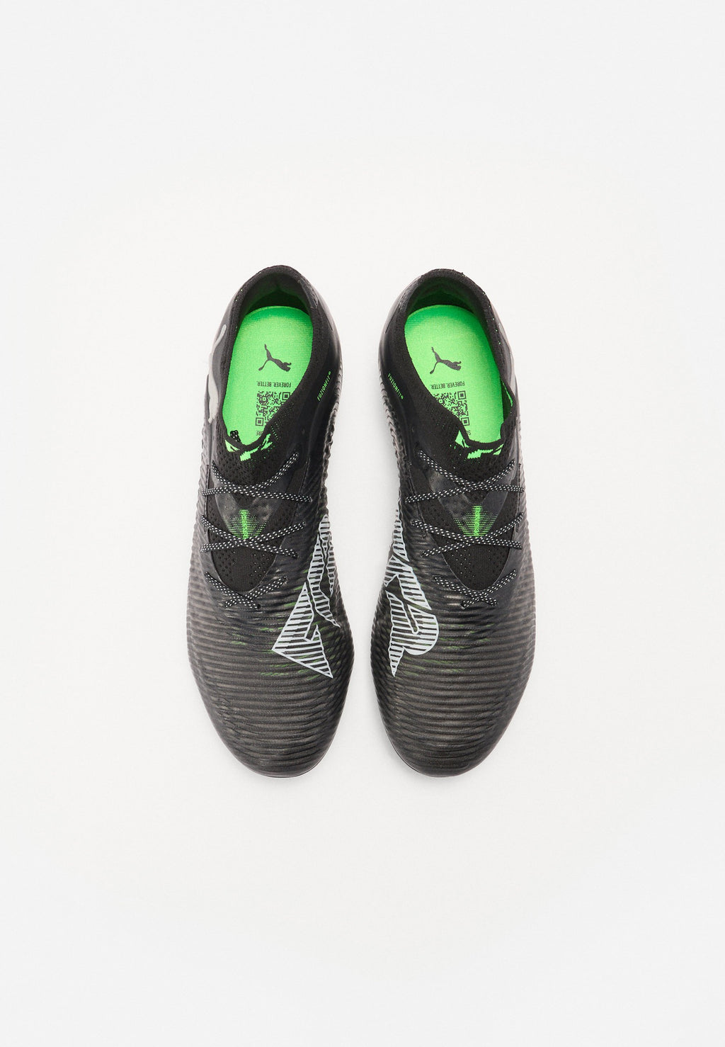 FUTURE 8 ULTIMATE LOW - Firm-ground football boots - black cool light gray fluo green