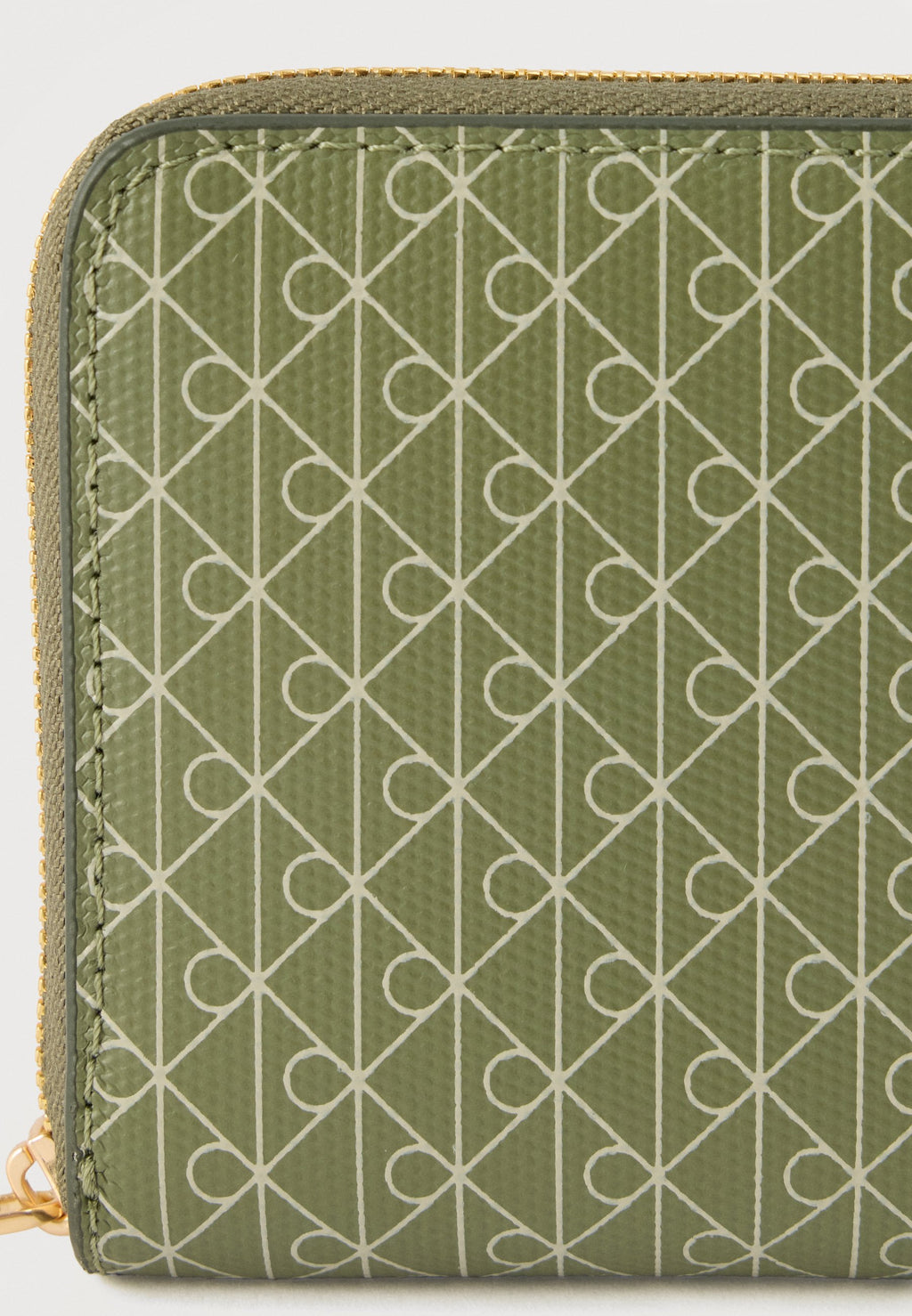 EMBLEM SQUARE ZIP AROUND - Wallet - olivine