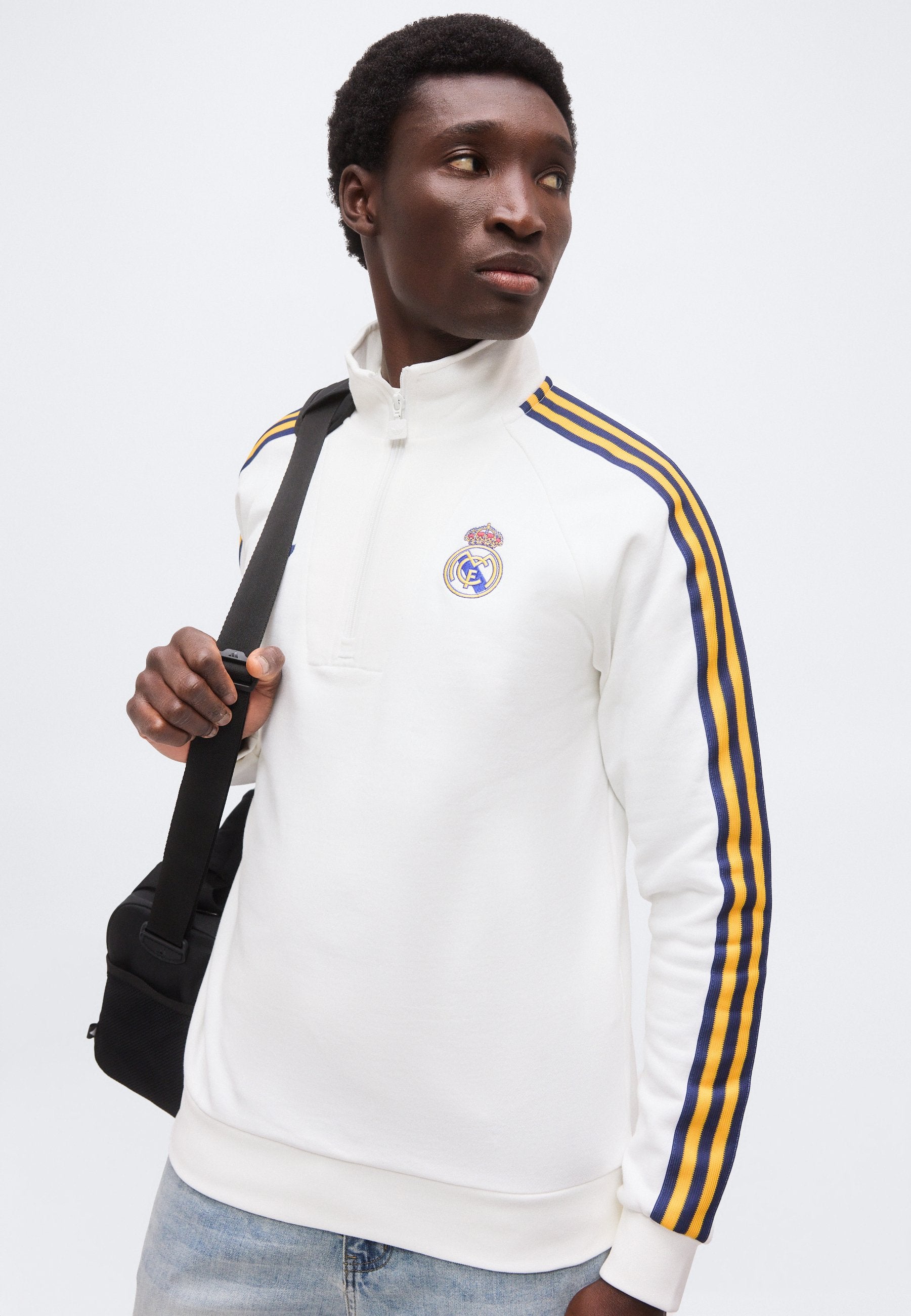 REAL MADRID HALF ZIP - ملابس نادي - أبيض