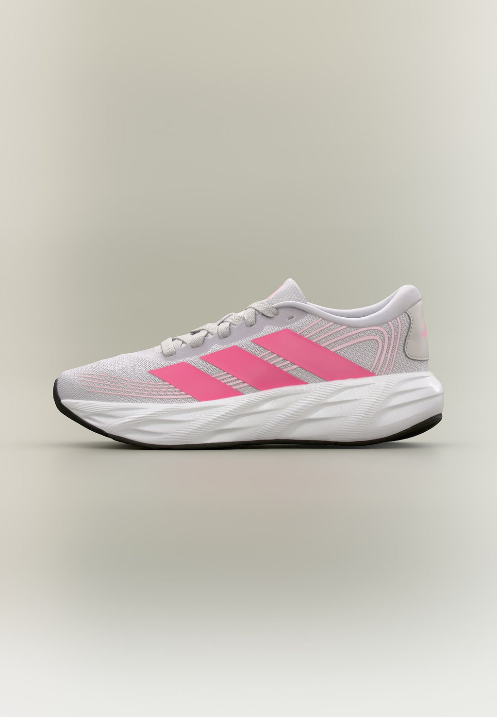 GALAXY 8 J UNISEX - Road running shoes - solid grey/pink fusion/clear pink