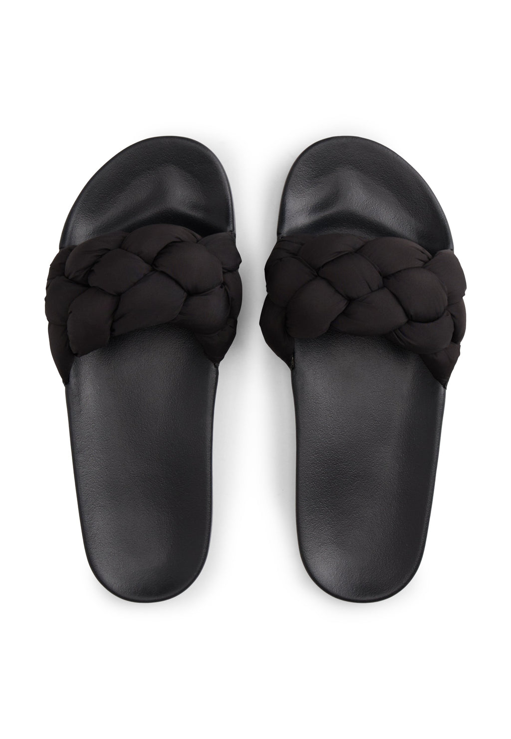 BRAIDED SLIDES - Mules - black
