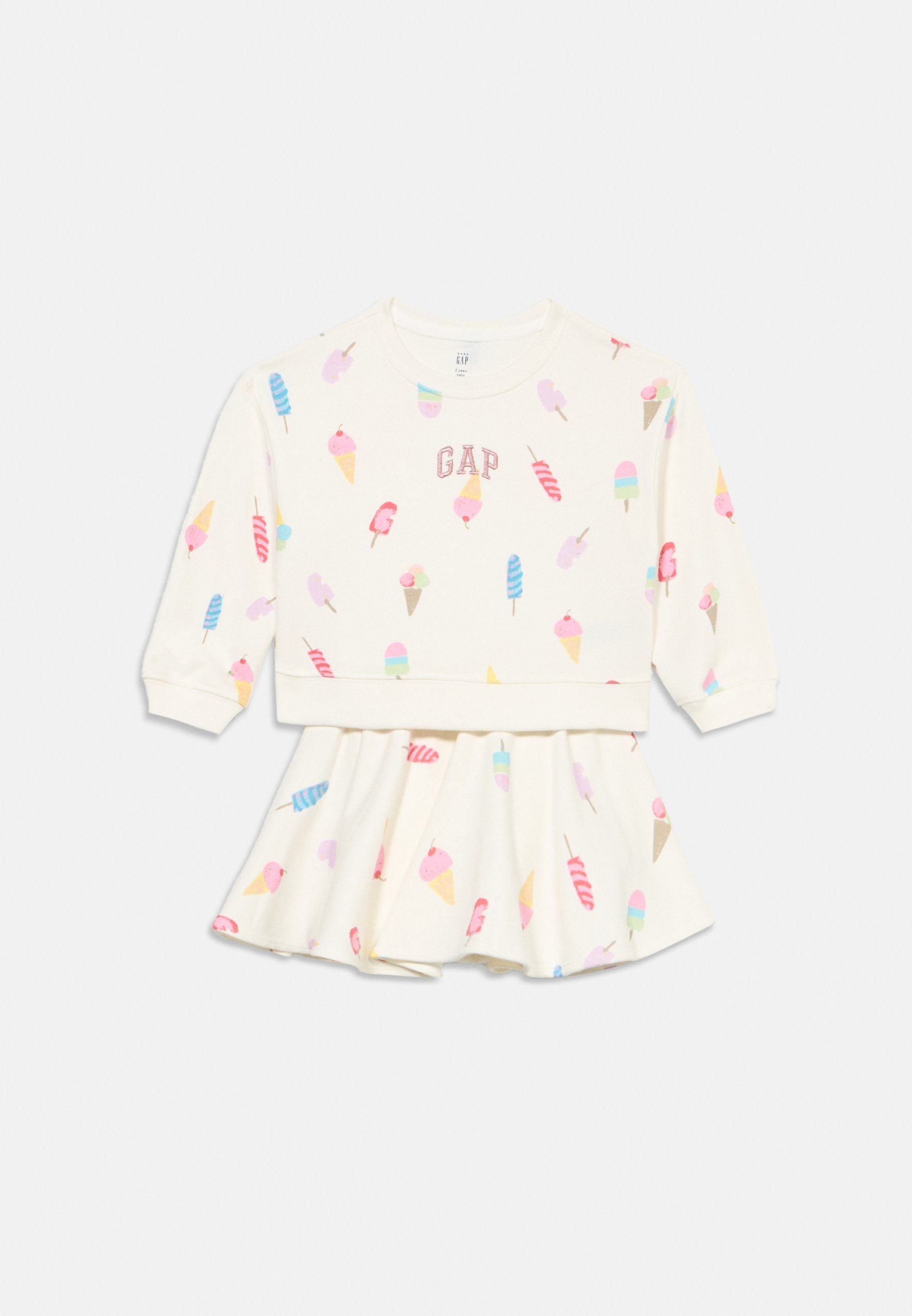 BOXY CREW SET - A-line skirt - new off white