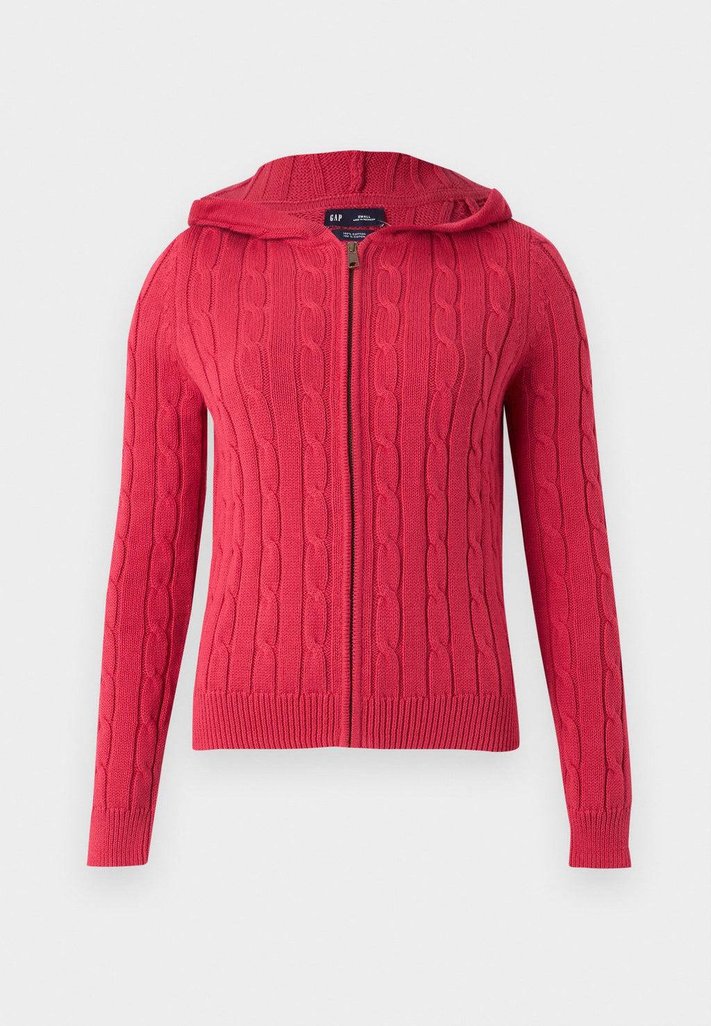CABLE FULL ZIP HOODIE - Cardigan - chakra red