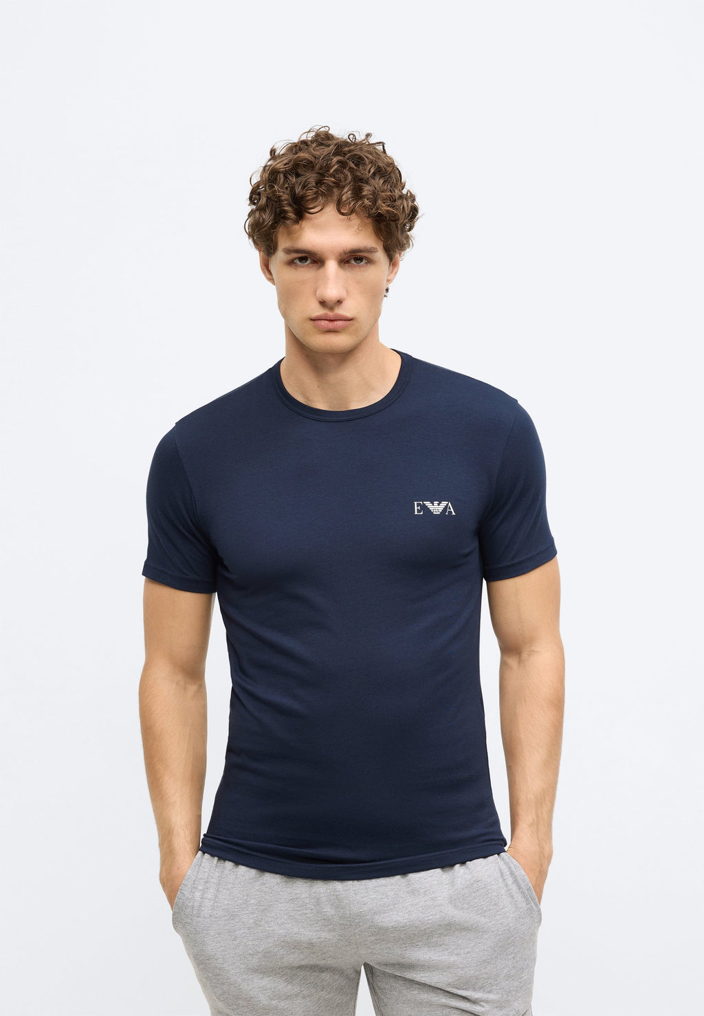 BOLD MONOGRAM PARTE ALTA CREW NECK 2 PACK - Undershirt - white/blue