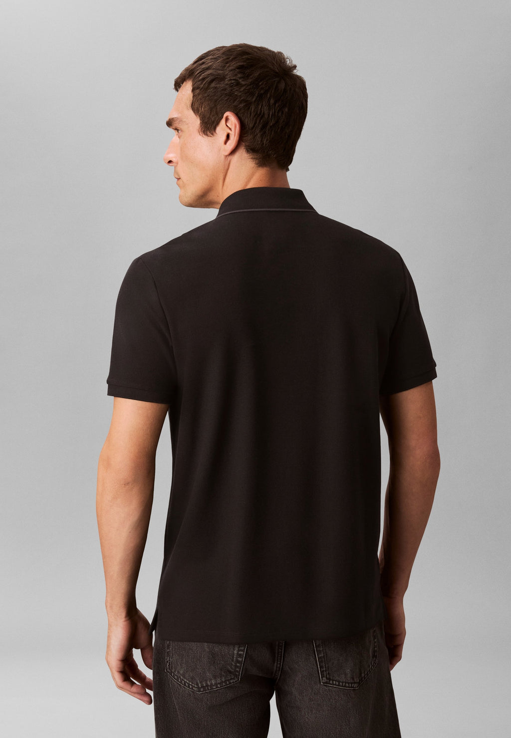 REFINED TIPPED CLASSIC - Polo shirt - black