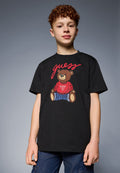 JUNIOR BEAR UNISEX - Print T-shirt - jet black a996