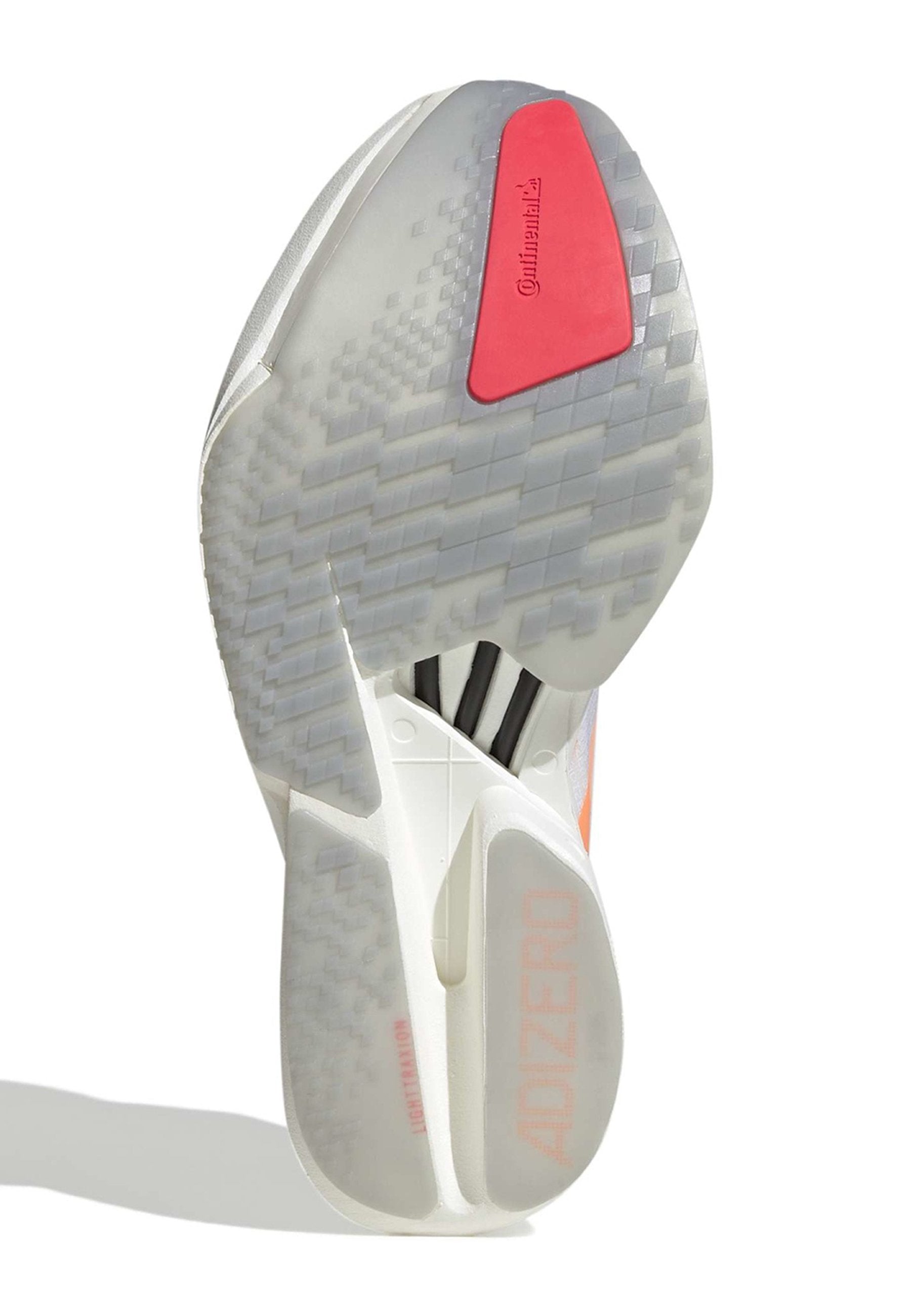 ADIZERO ADIOS PRO 4 - Road running shoes - ftwr white/beam orange/lucid red