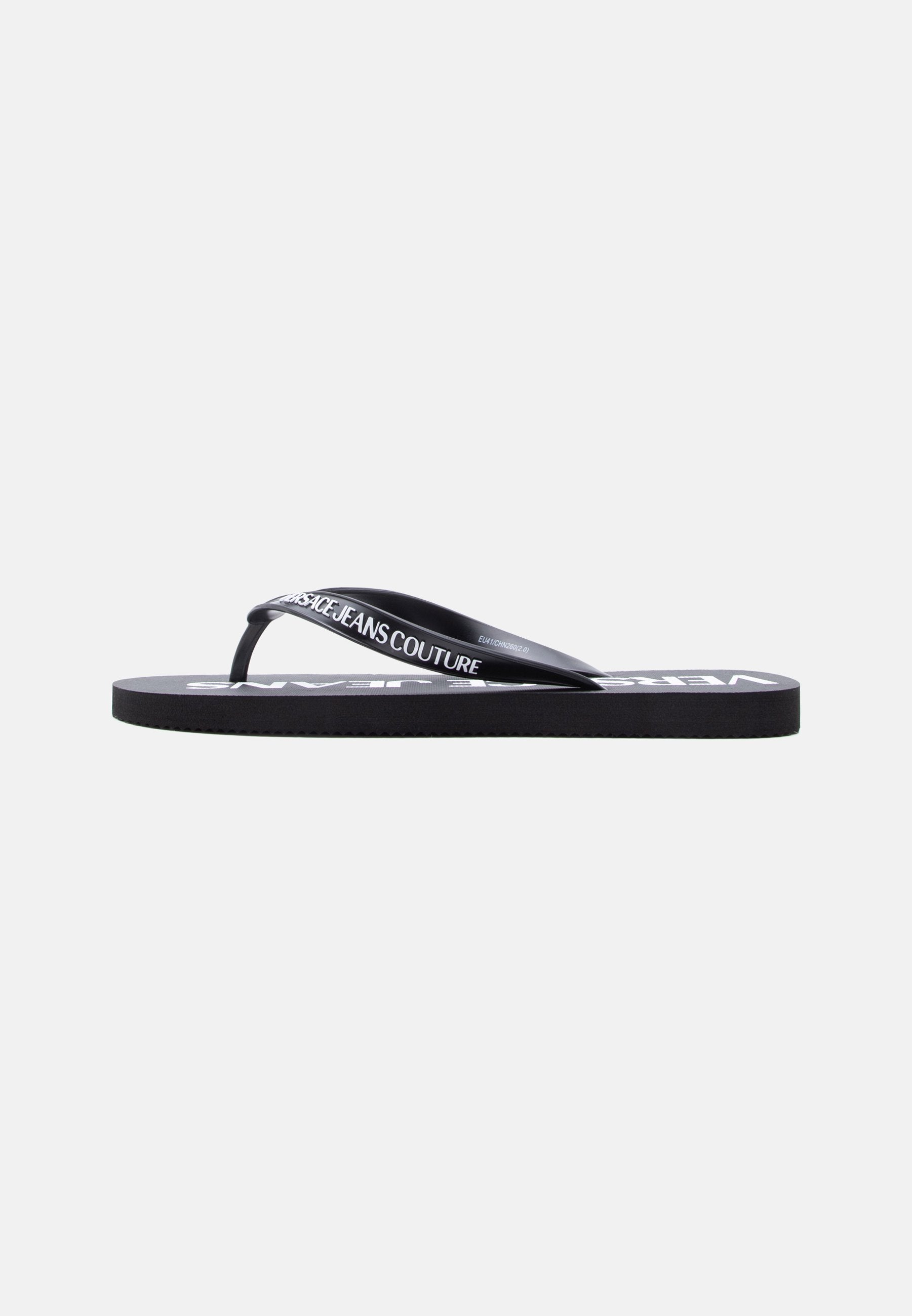 FONDO - T-bar sandals - black/white