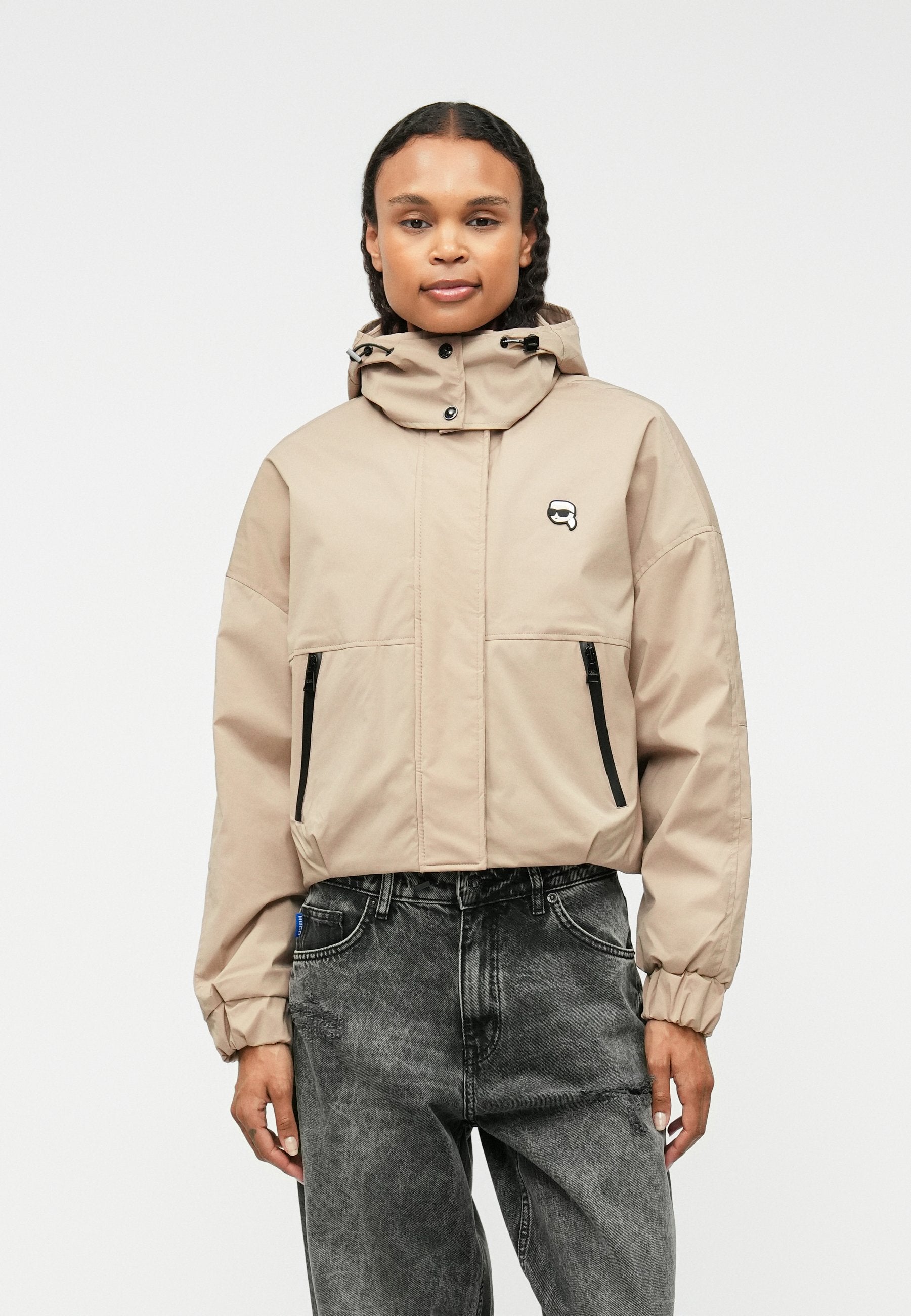 IKON HOODED JACKET - Bomber Jacket - taupe