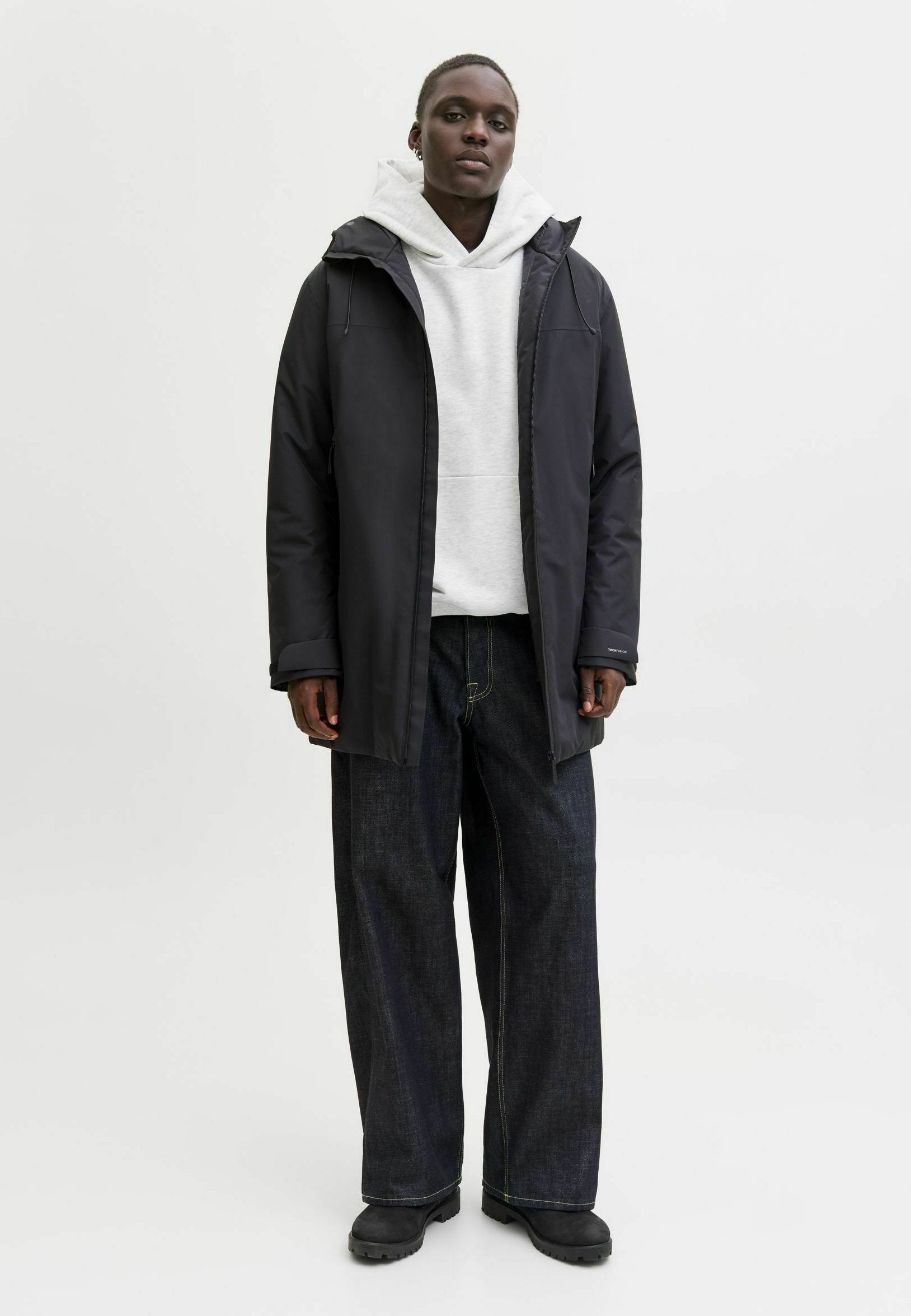 Hoodie - white melange