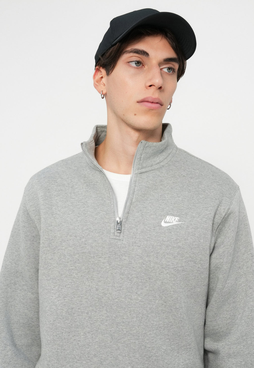 CLUB - Sweatshirt - grey heather/smoke grey/white