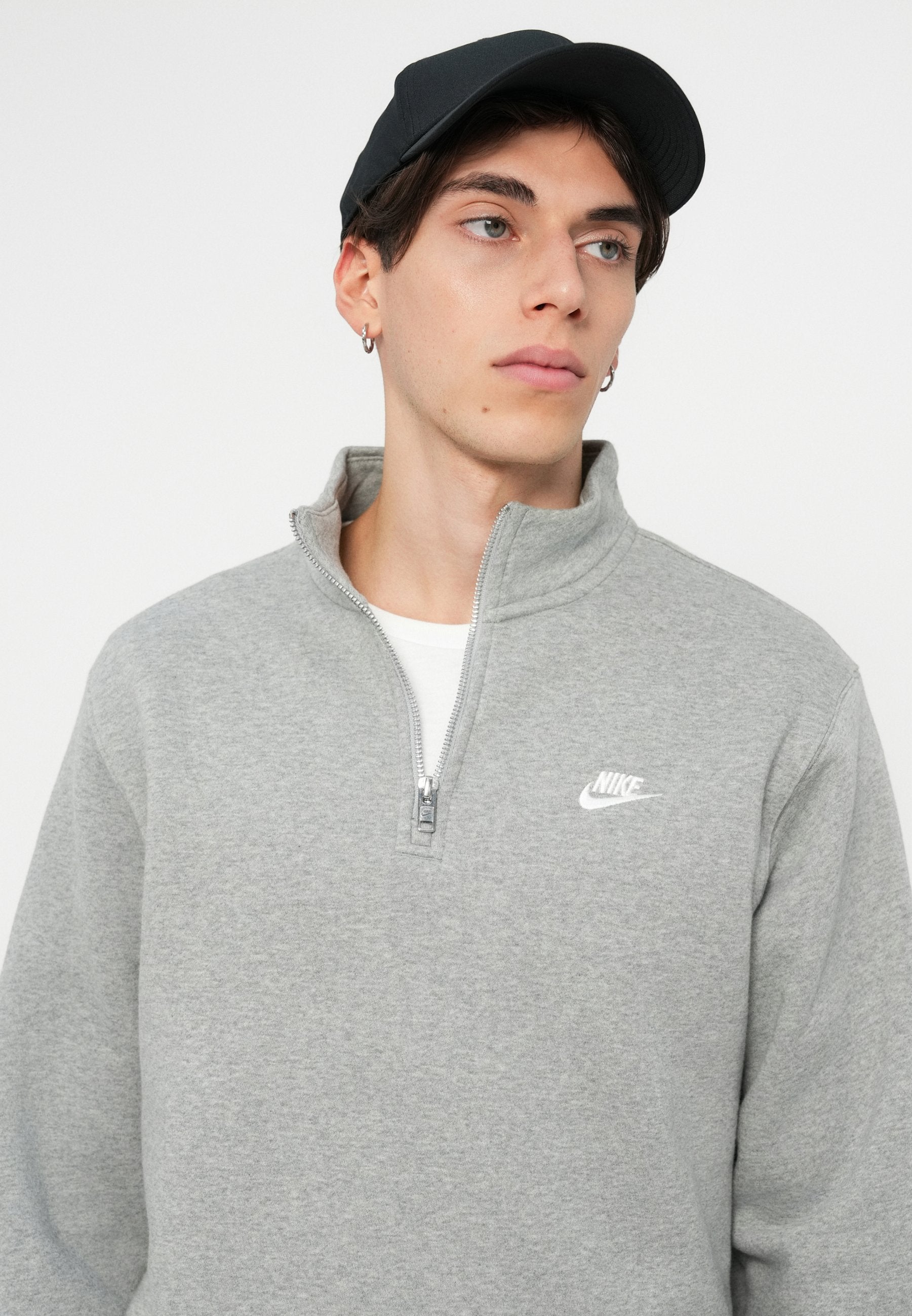 CLUB - Sweatshirt - grey heather/smoke grey/white