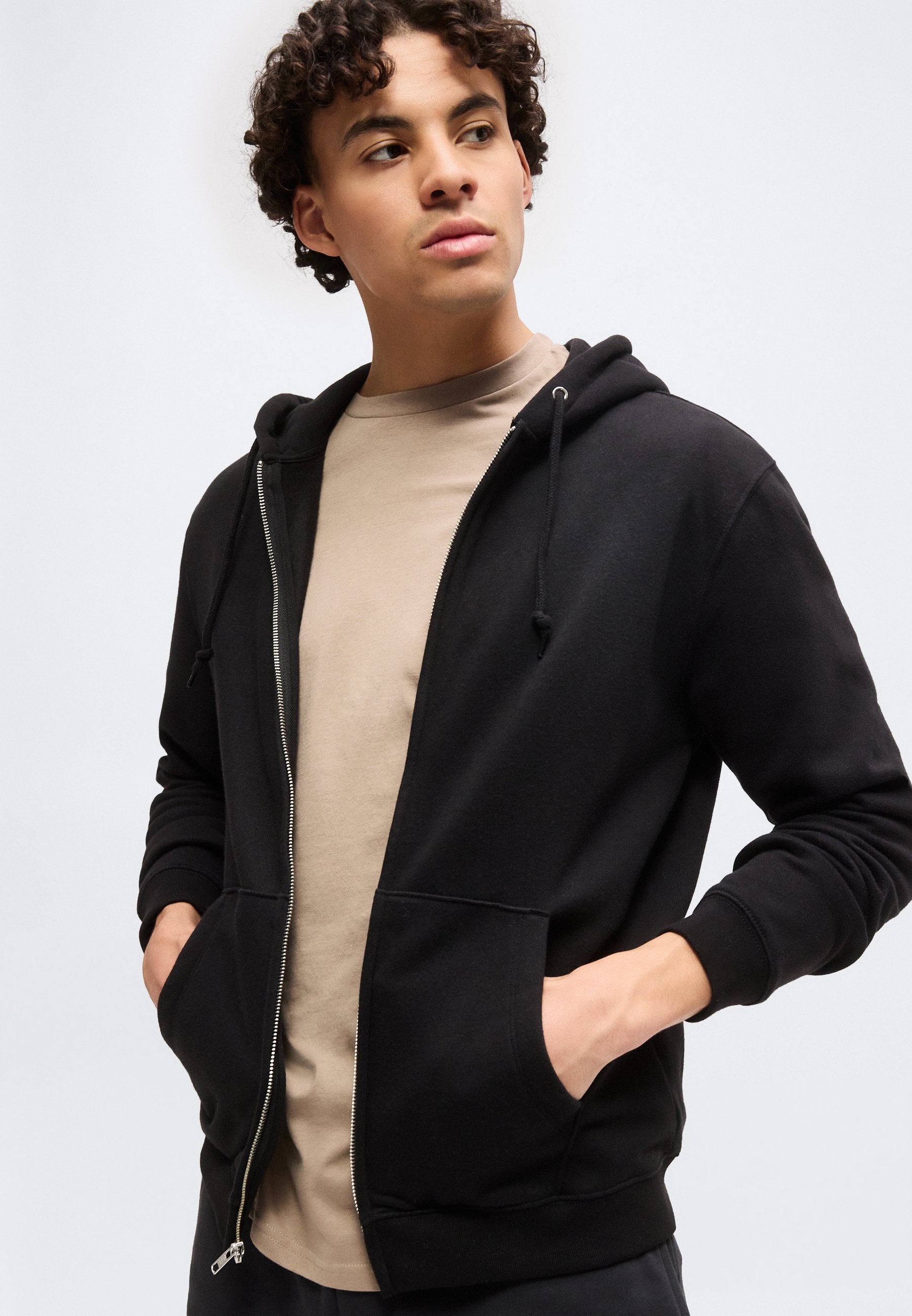 HOOD - Zip-up sweatshirt - true black