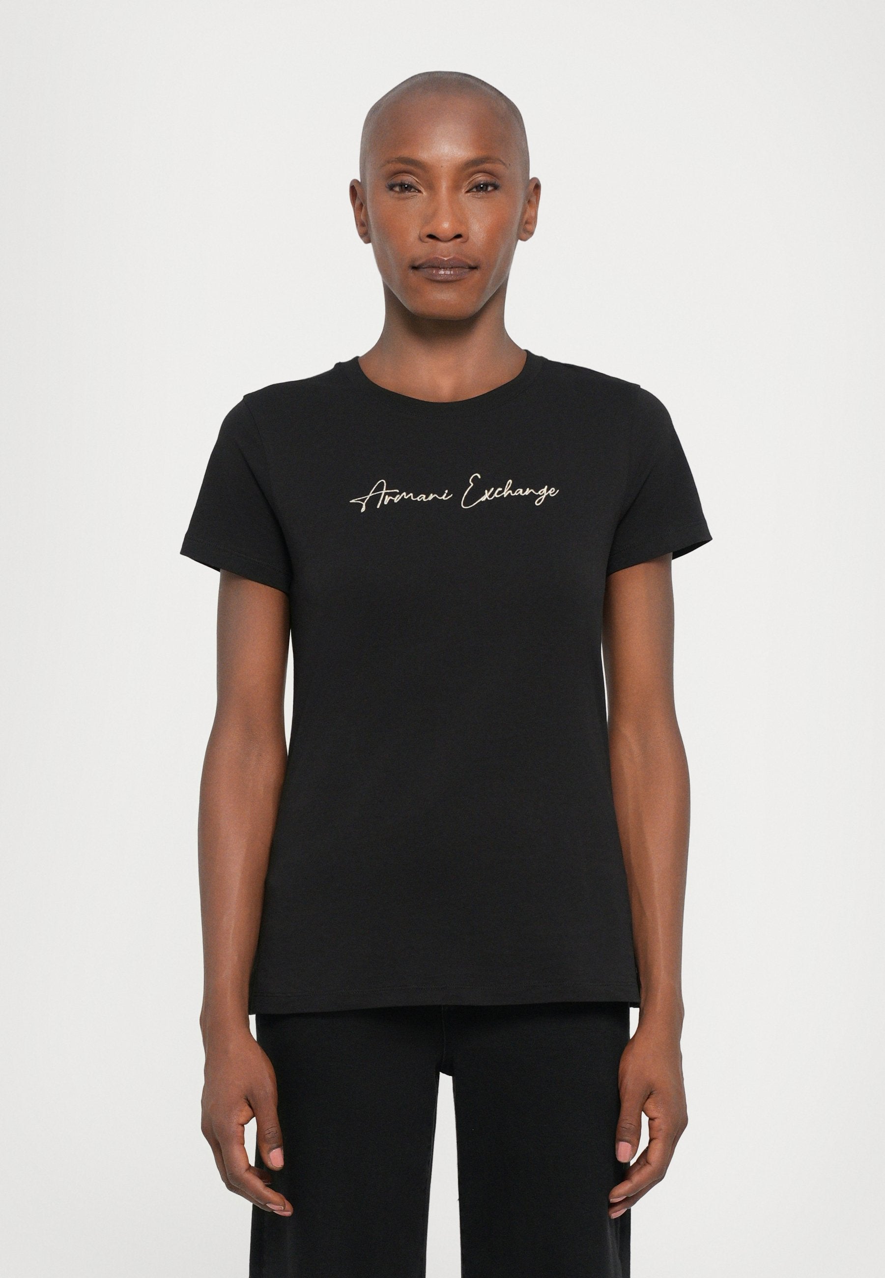 Print T-shirt - black/gold-coloured