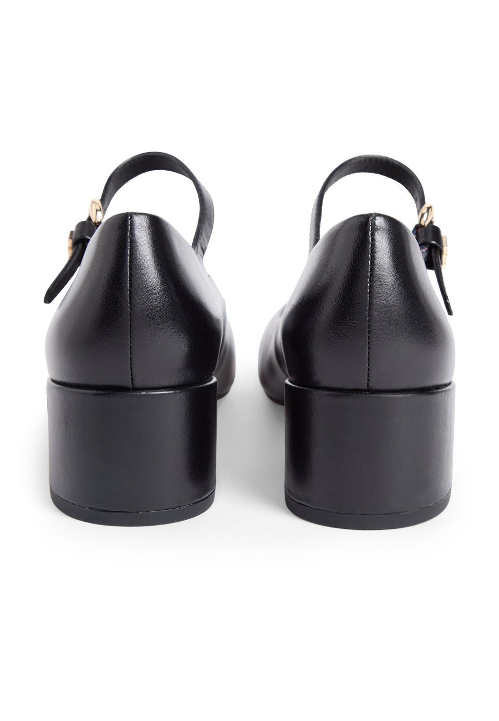 LEATHER MARY JANE BLOCK HEELS - Classic heels - black
