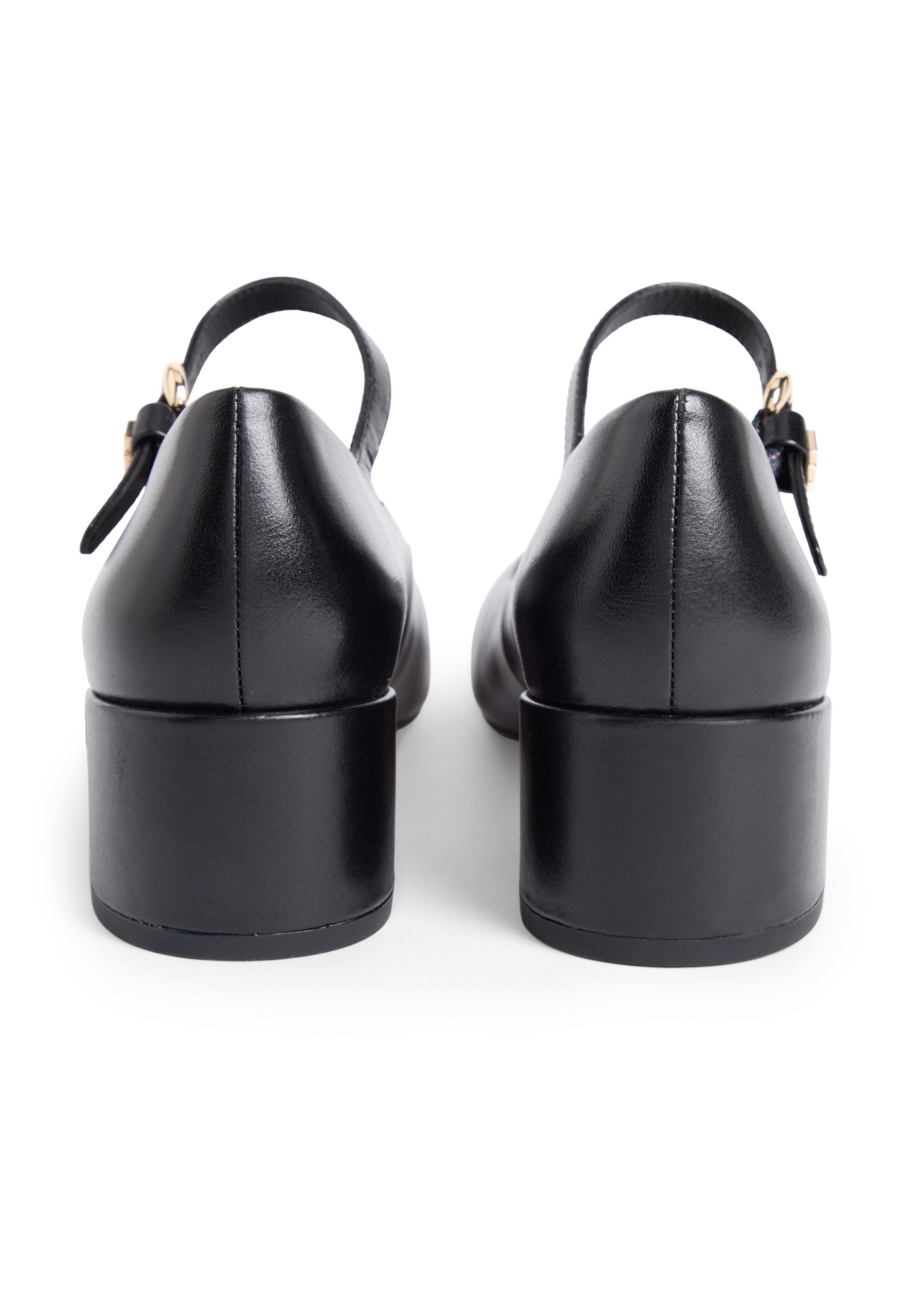 LEATHER MARY JANE BLOCK HEELS - Classic heels - black