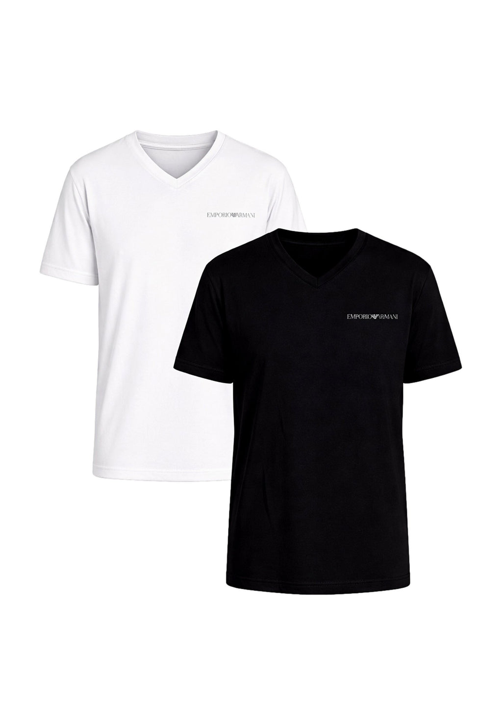 CORE LOGOBAND 2 PACK PARTE ALTA V NECK T SHIRTS - Basic T-shirt - white black